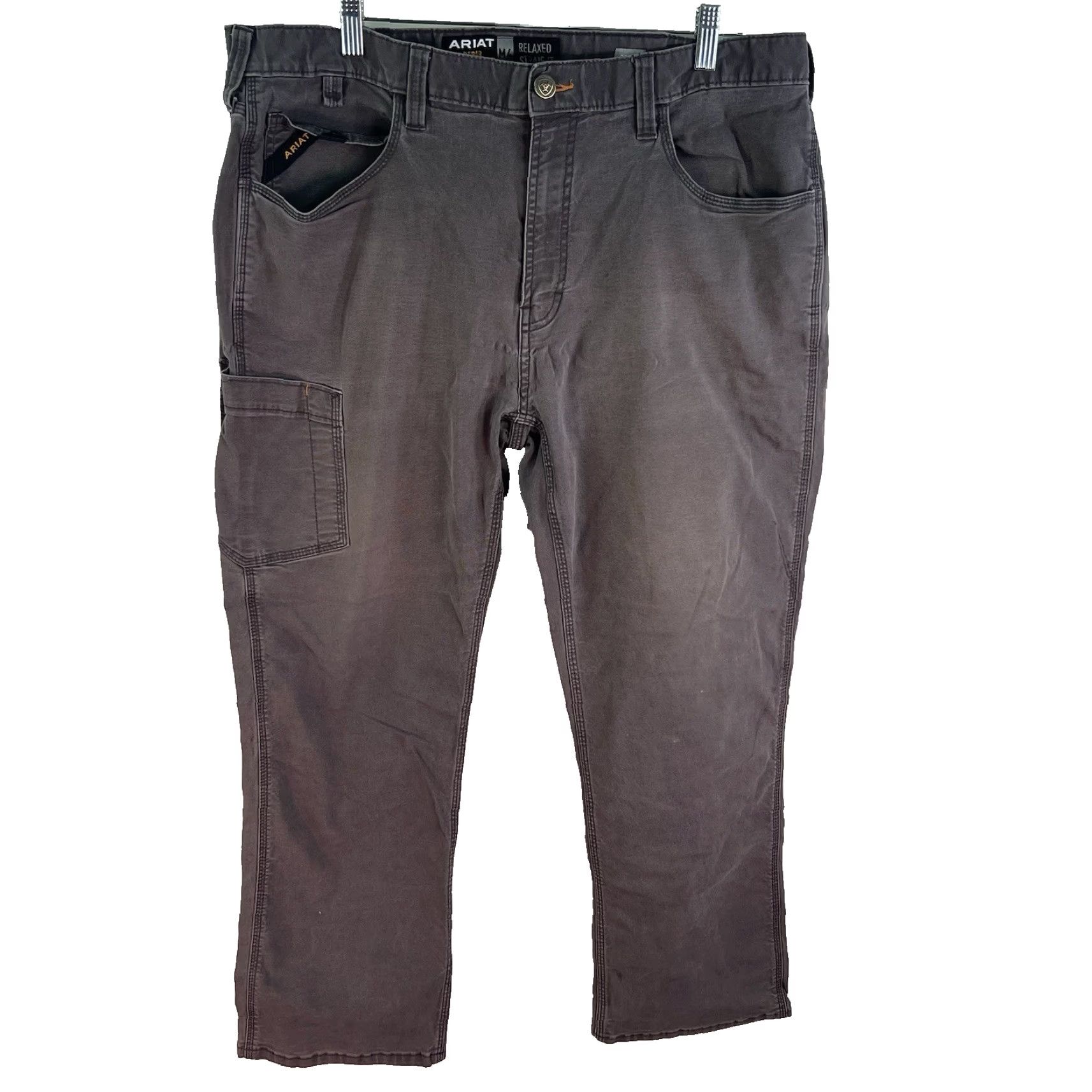 Ariat ARIAT M4 Rebar Relaxed Straight Workwear Cargo Pants Jeans SZ 38 Mens Gray 39X28 Size US 38 / EU 54 - 2 Thumbnail