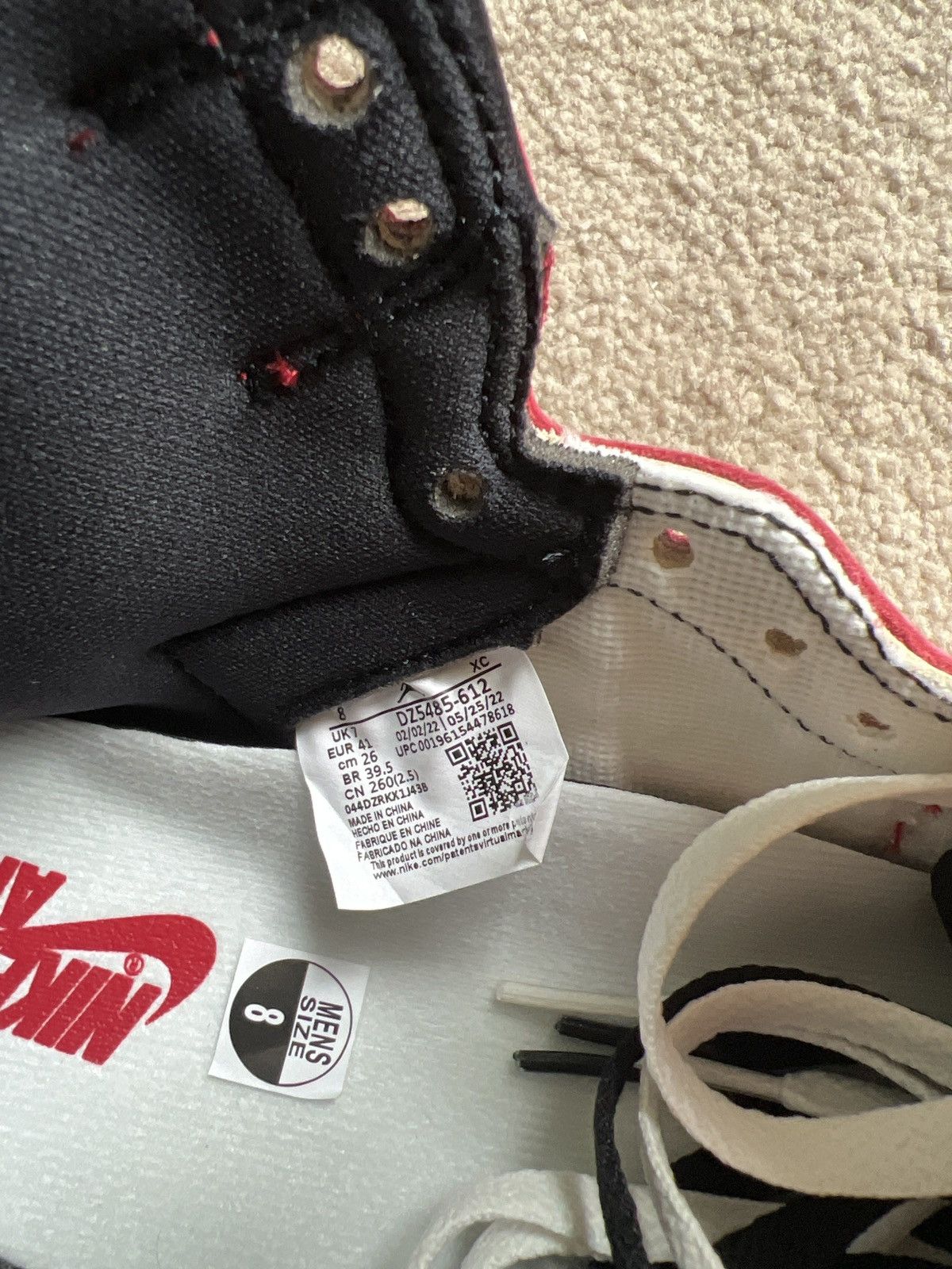 Jordan Brand × Nike Air Jordan 1 Lost and Found Chicago Size US 8 / EU 41 - 6 Thumbnail