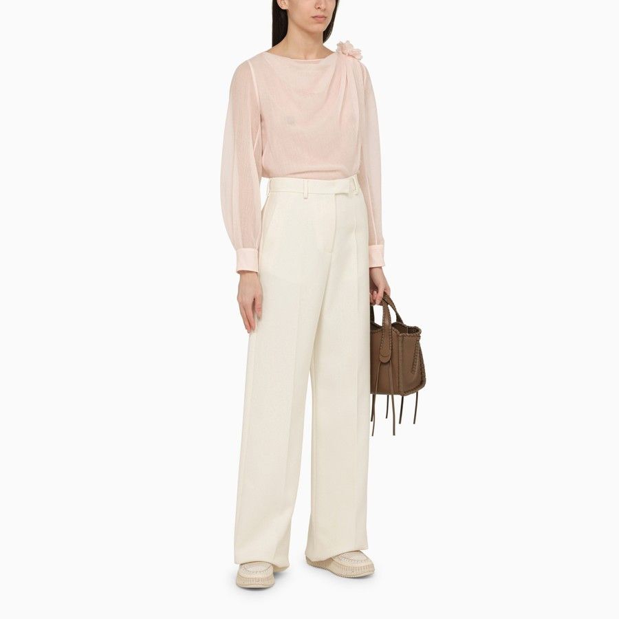 Chloe o1d2blof0824 Wool Blouses in Light Pink Size XS / US 0-2 / IT 36-38 - 2 Thumbnail