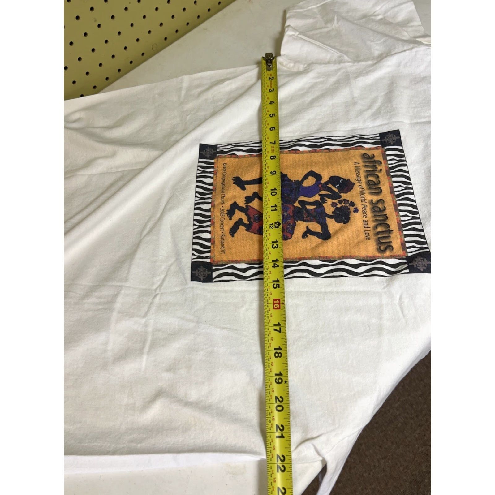Anvil VINTAGE Anvil White T-Shirt African Tribal Solid Crew Neck Short Sleeve L Men Large Size US L / EU 52-54 / 3 - 6 Thumbnail
