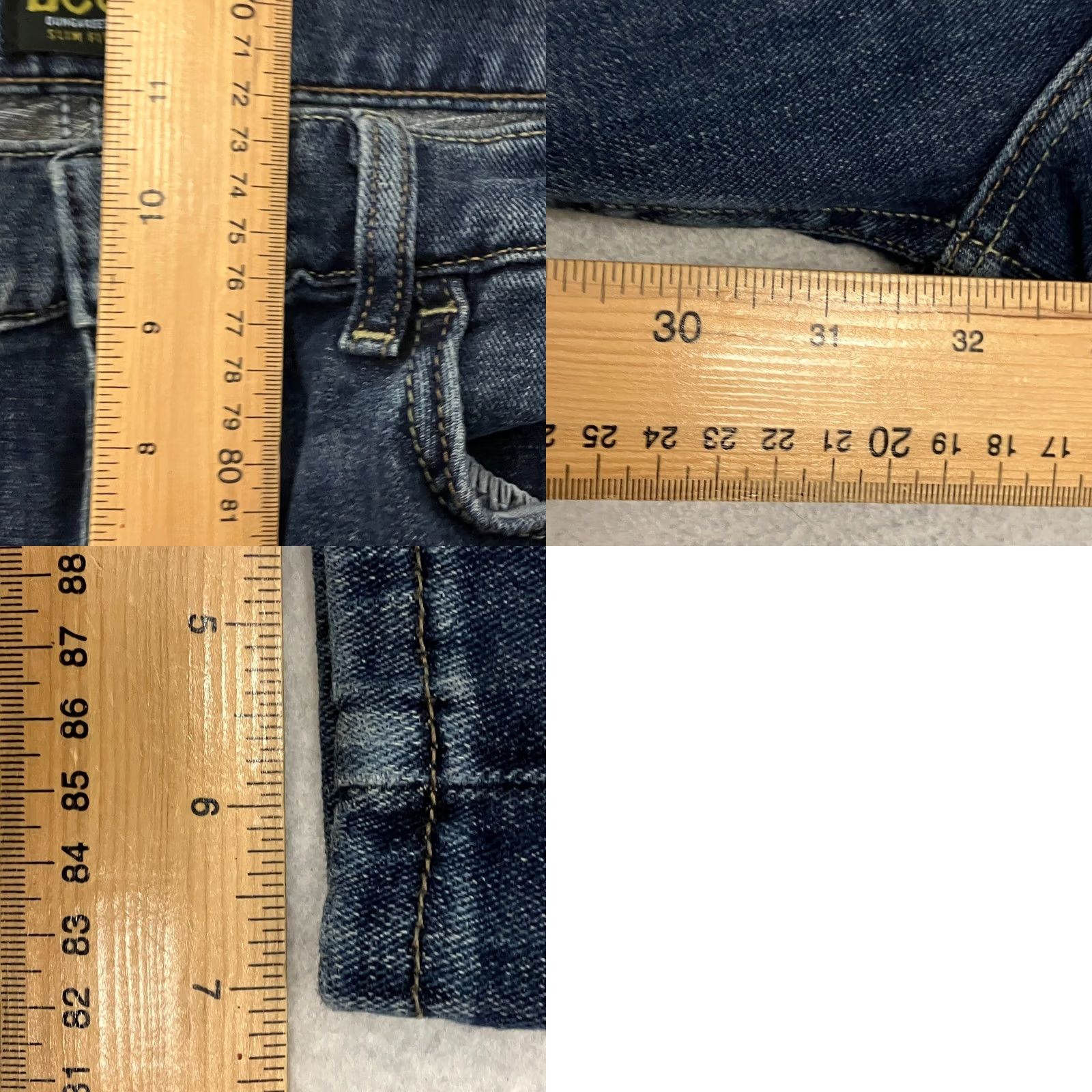 Lee Lee Dungarees Jeans Mens 36W 32L Blue Slim Straight Fit Denim Size US 36 / EU 52 - 8 Thumbnail