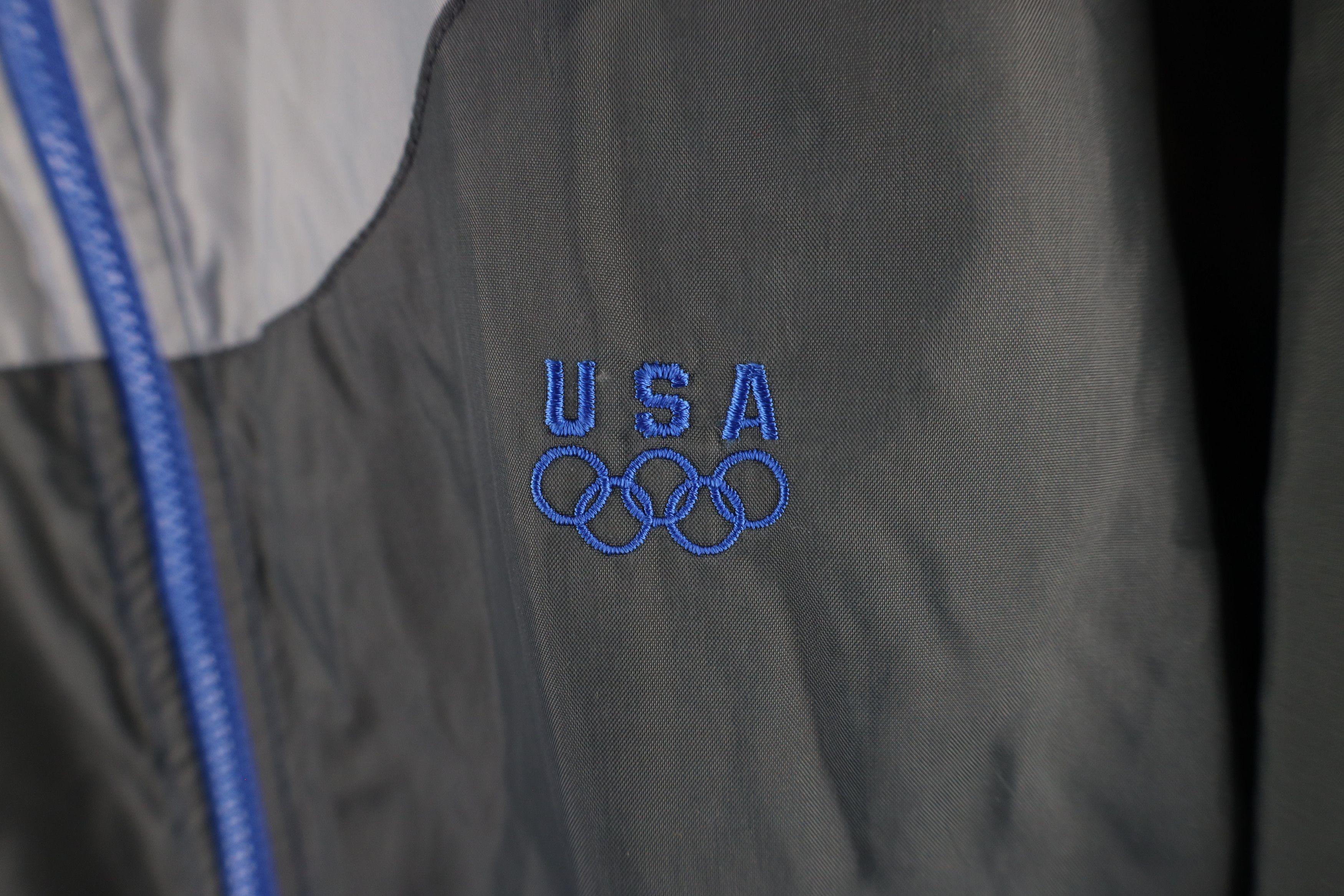 Vintage Vintage 90s USA Olympics Block Lined Windbreaker Jacket Size M / US 6-8 / IT 42-44 - 4 Thumbnail