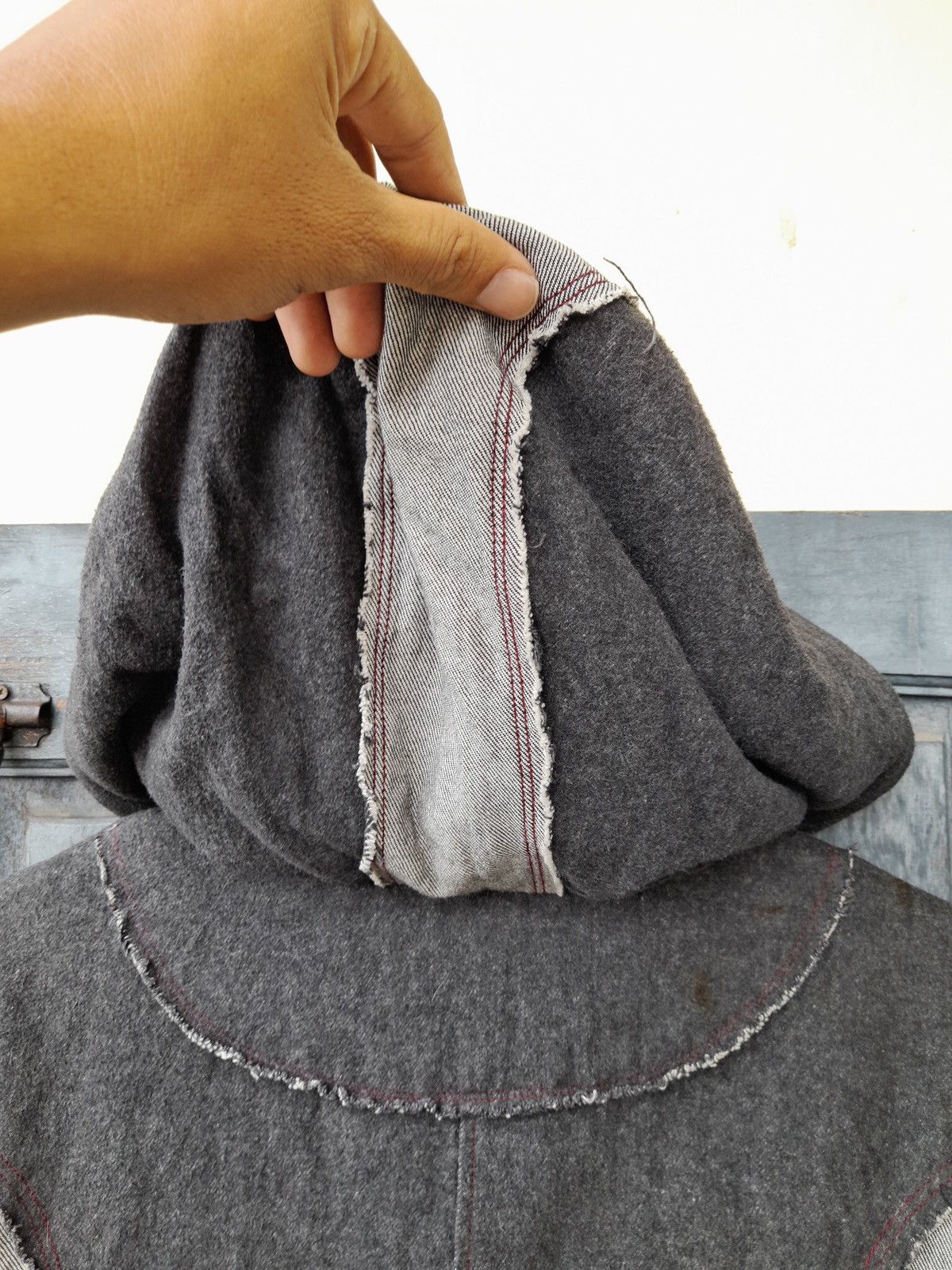 Vintage Vintage Patchwork Utility Hoodie with Lace & Flannel Details Size L / US 10 / IT 46 - 10 Thumbnail