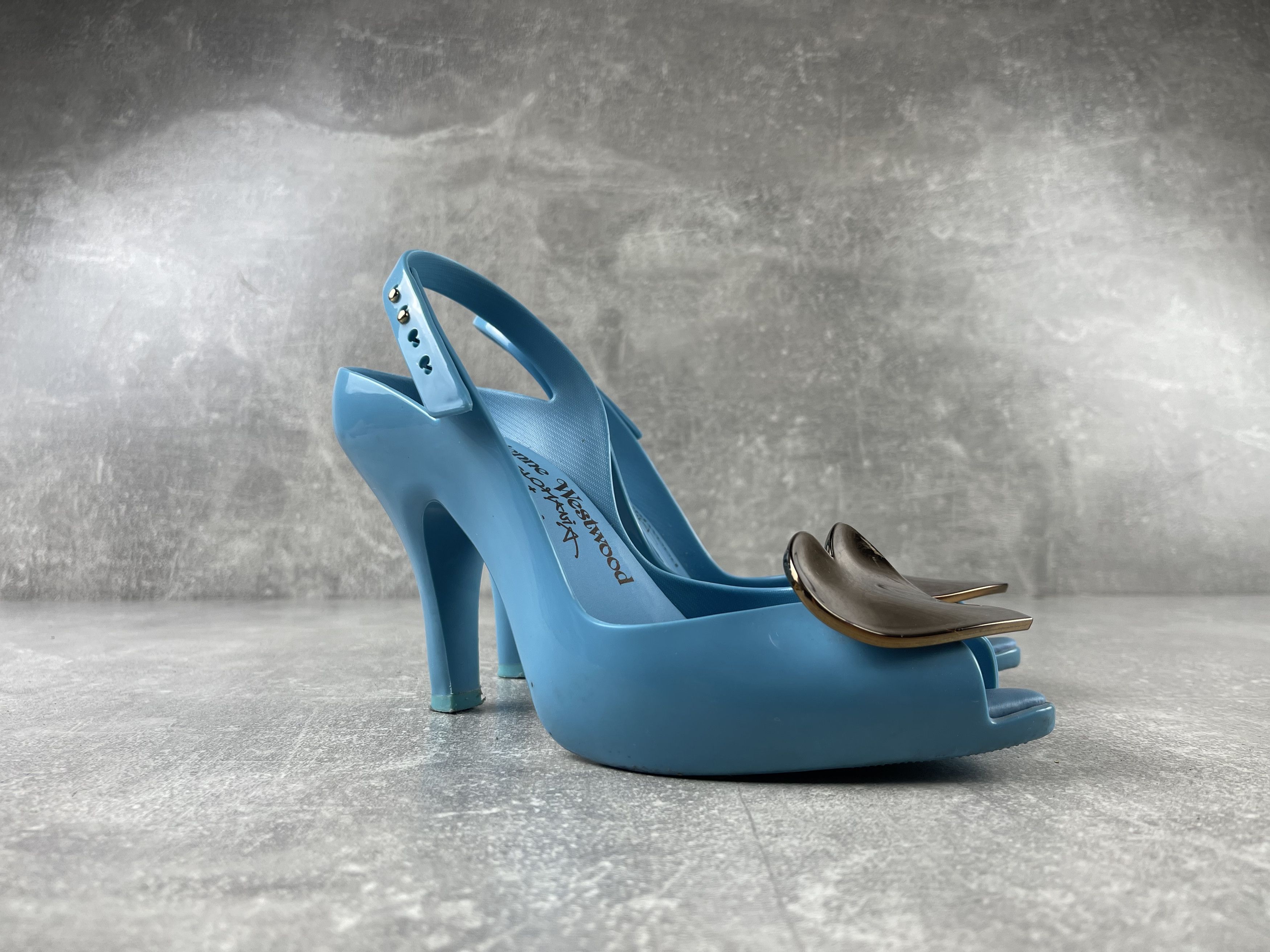 Melissa × Vivienne Westwood Vivienne Westwood ANGLOMANIA Melissa Heart Blue Heels Pumps Size US 8 / IT 38 - 2 Thumbnail