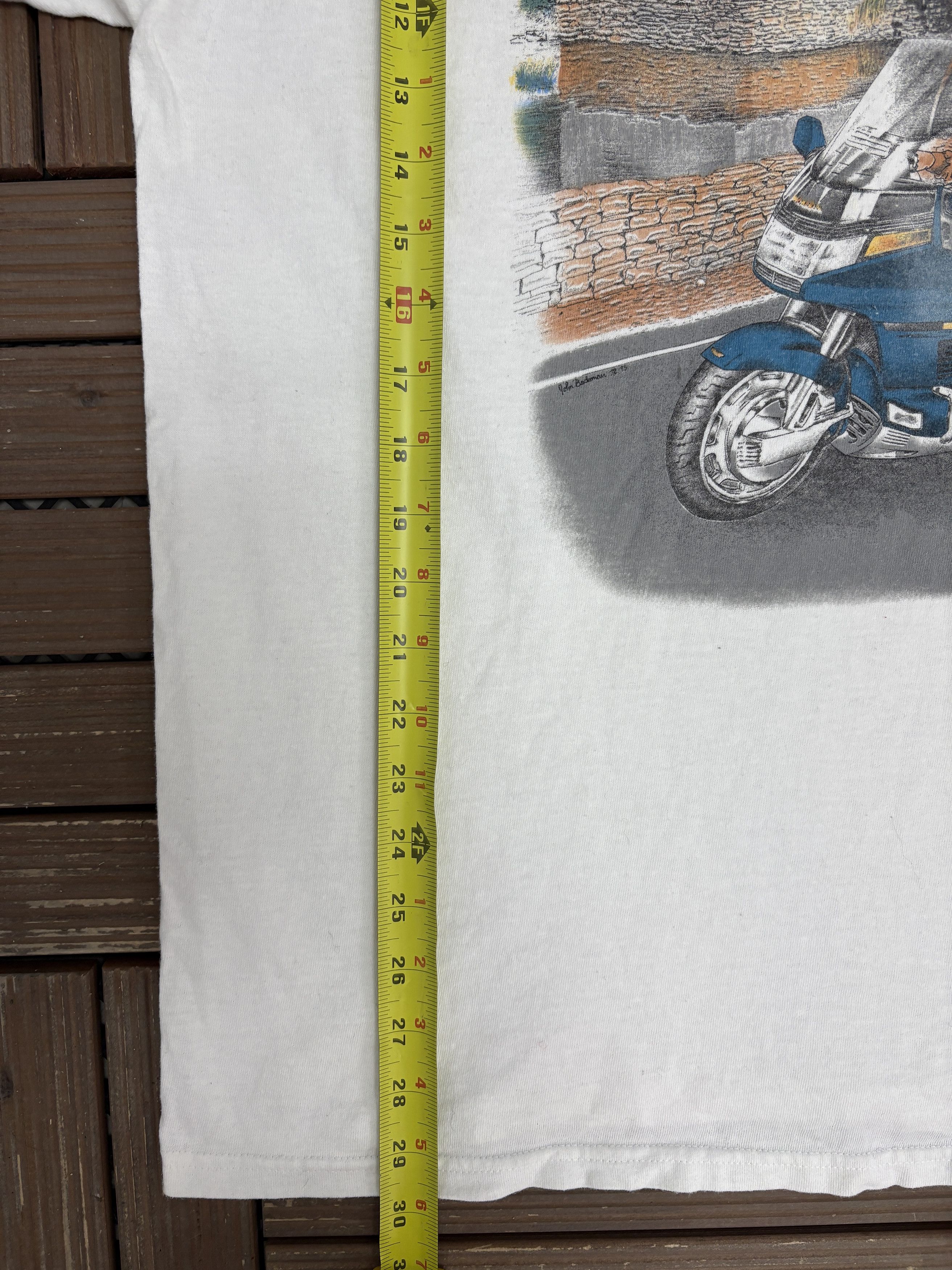 Vintage Motorcycle Biker Tour America 1995 Vintage T-Shirt Tee Size US XL / EU 56 / 4 - 8 Thumbnail