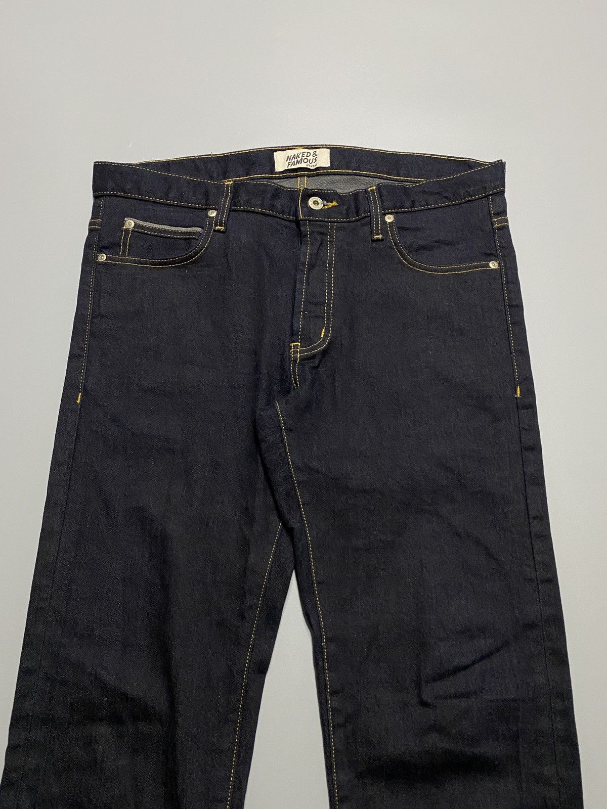 Naked & Famous Super Guy Deep Indigo Stretch Selvedge Jeans Size US 34 / EU 50 - 4 Thumbnail
