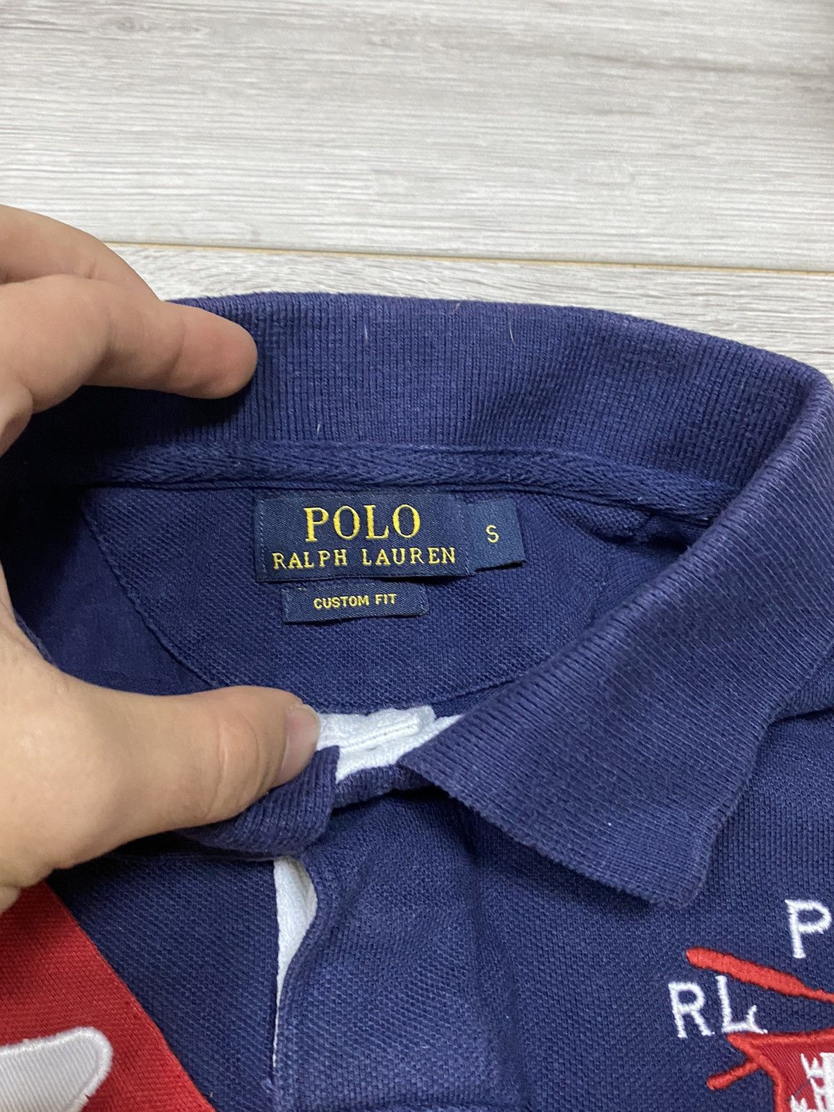 Ralph Lauren Polo Ralph Lauren red stripe 3 rare vintage big embro logo Size US S / EU 44-46 / 1 - 4 Thumbnail