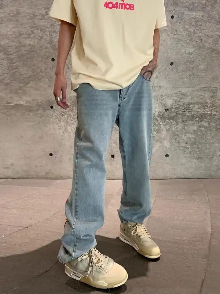 Japanese Brand × Vintage American Retro Niche Design Letter Embroidered Jeans Size US 30 / EU 46 - 5 Thumbnail