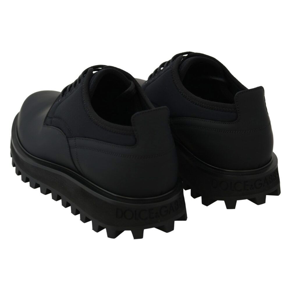 Dolce & Gabbana Dolce & Gabbana Elegant Black Calfskin Derby Shoes Size US 11 / EU 44 - 6 Thumbnail
