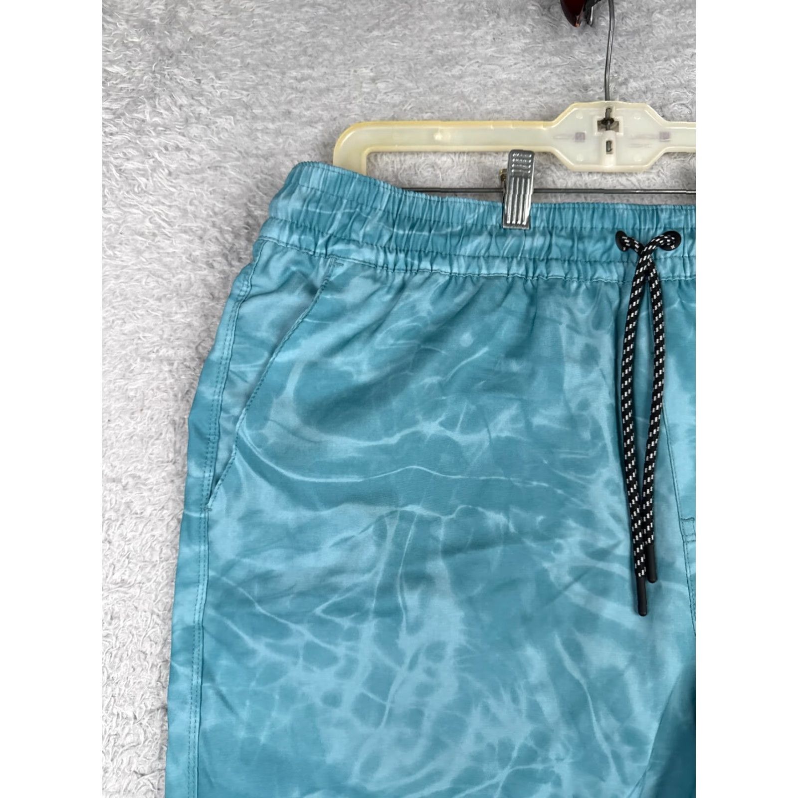 Hurley Hurley Swim Trunks Mens XL Blue Water Pattern Lined Elastic Waist Board Shorts Size US 36 / EU 52 - 4 Thumbnail