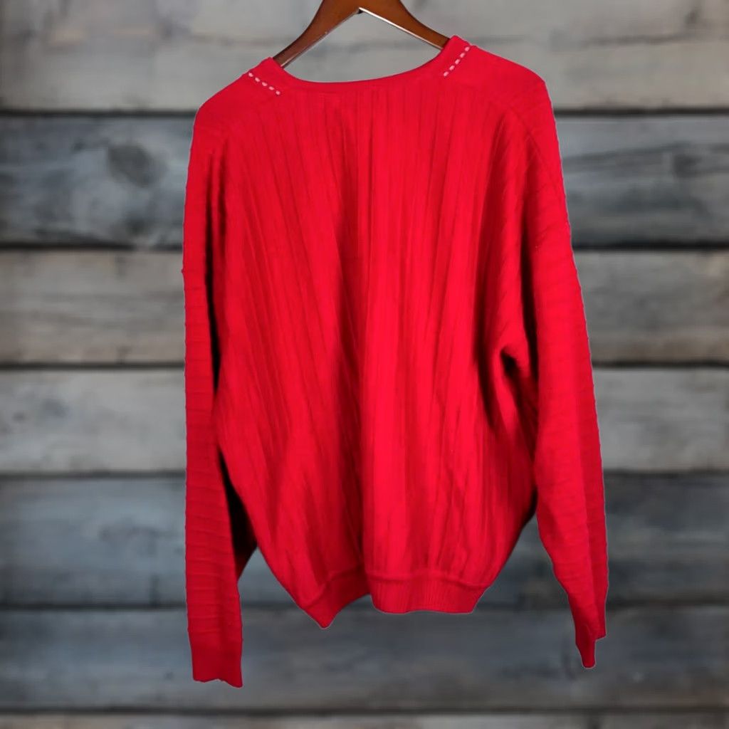 Vintage VINTAGE St. Croix Sweater Mens 2XL Red Diamond Pattern V-Neck Knit Pullover Size US XXL / EU 58 / 5 - 1 Thumbnail