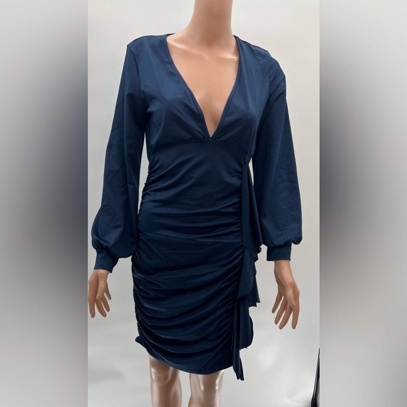 & Other Stories Midnight Blue Rouched Dress (NWOT) M Size M / US 6-8 / IT 42-44 - 1 Thumbnail