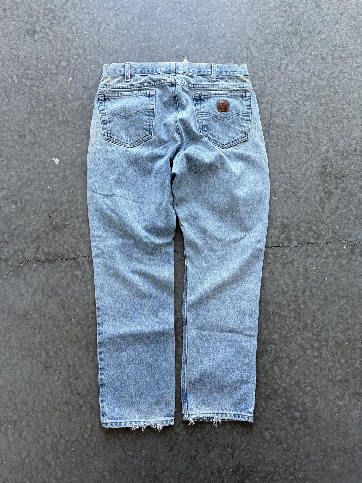 Carhartt Vintage Y2K Carhartt Denim Jeans 35x30 Light Wash Distressed Size US 35 - 8 Thumbnail