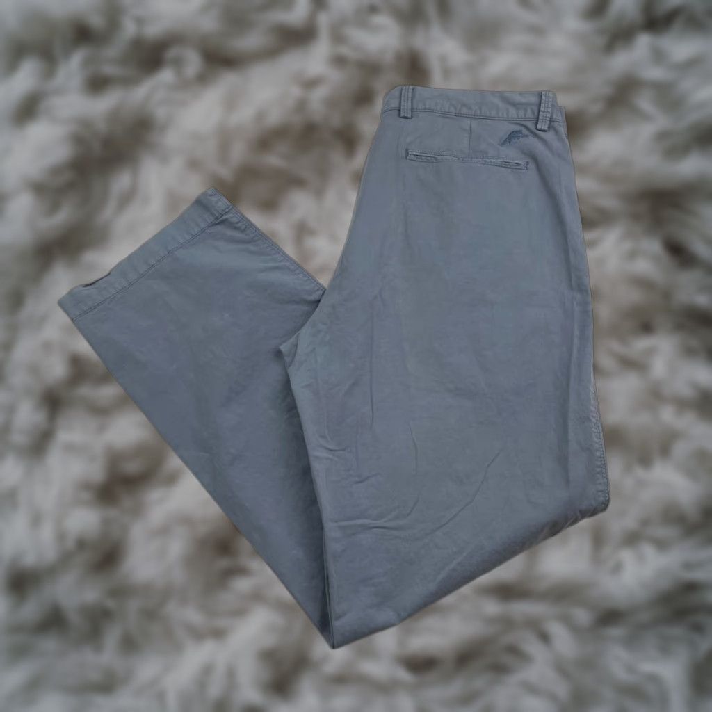 Tommy Bahama Men's Chino Pants Flat Front Cotton Stretch Blue 34x32 Pants Mens Regular 34 Inseam 32 Blue Chino Stretch Flat Front Casual Vintage No