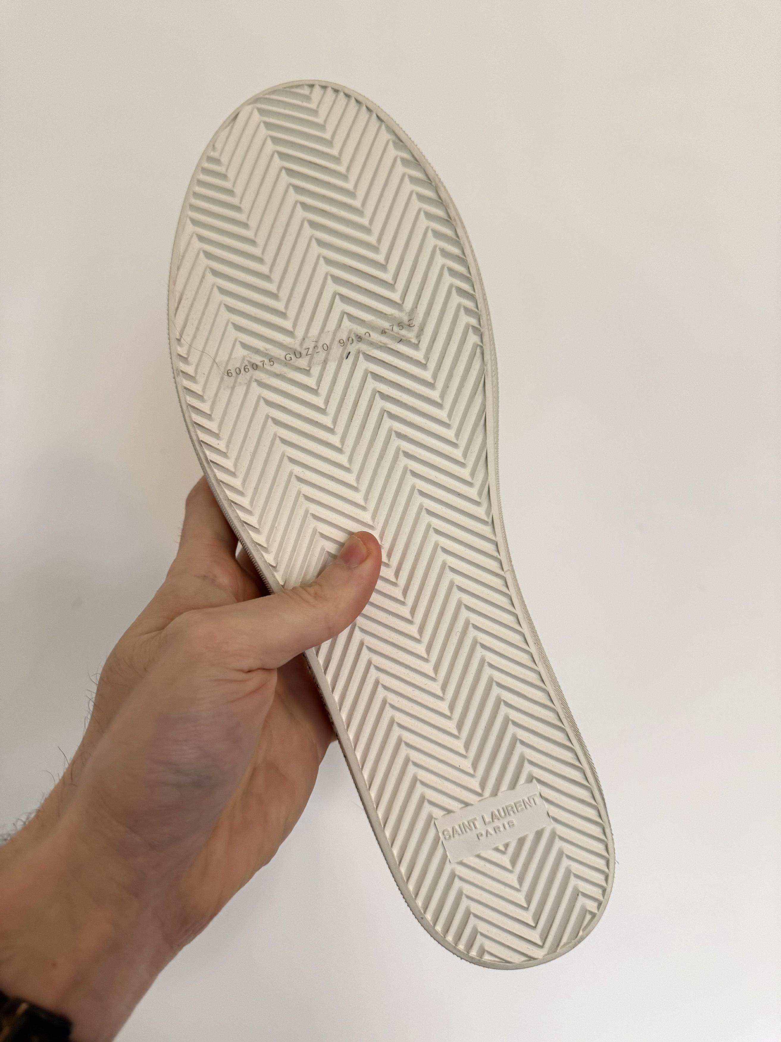 Saint Laurent Paris Saint Laurent Mid-Top Malibu Sneakers in Canvas and Leather Size US 10 / EU 43 - 6 Thumbnail