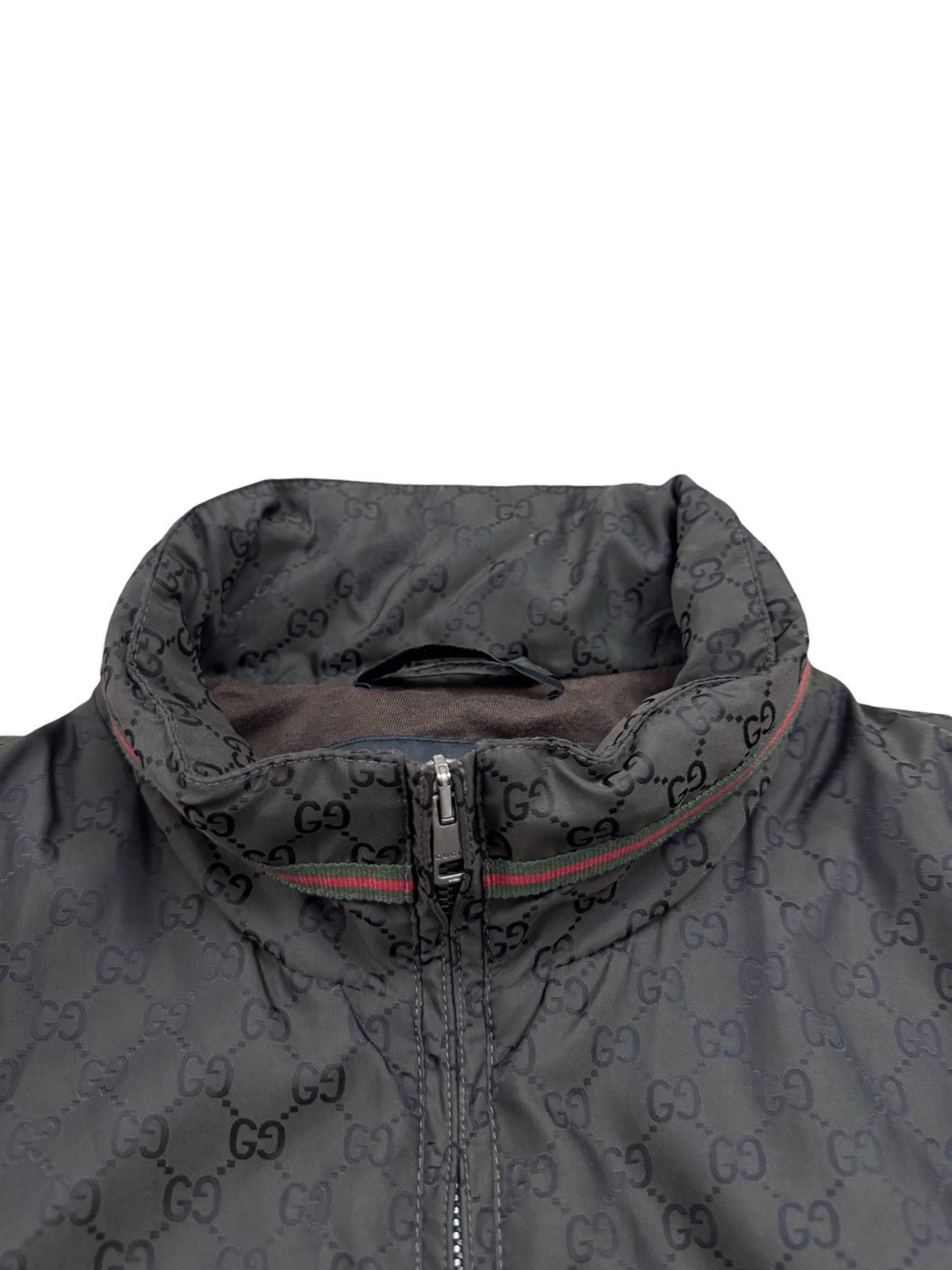 Gucci 🔥Vintage Gucci Web Accent Monogram Bomber Jacket/Windrunner Size US S / EU 44-46 / 1 - 6 Thumbnail