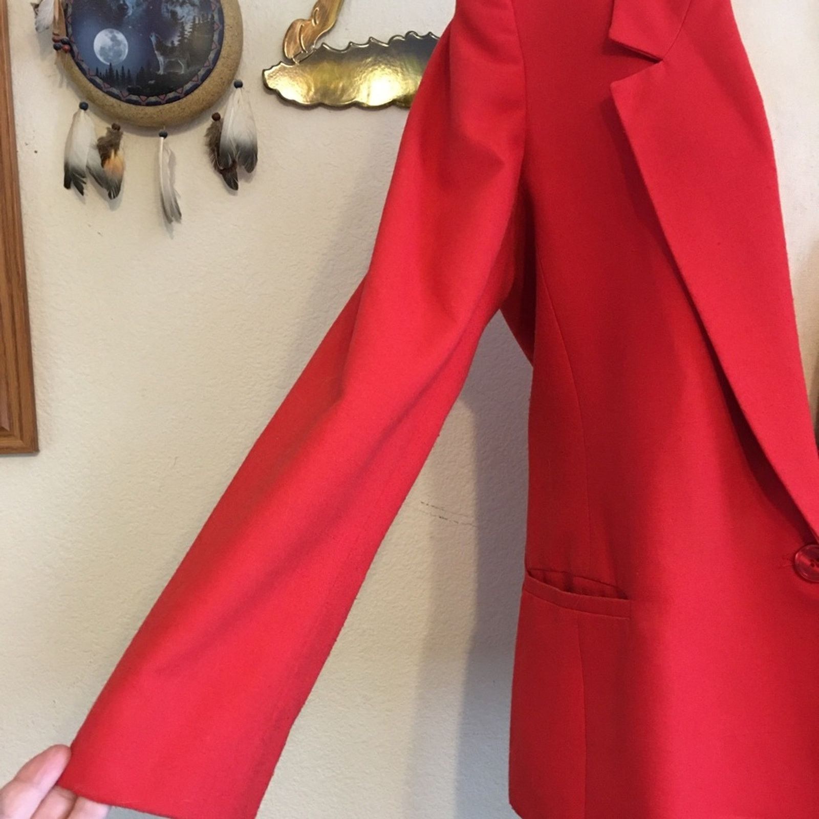 Vintage Vintage 70s Sabrina B. coral pink lined blazer Size XL / US 12-14 / IT 48-50 - 2 Thumbnail