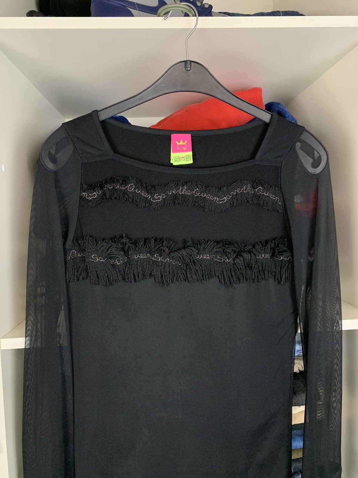 Designer Save the Queen Woman’s Blouse Long Sleeve Made in Italy Size S / US 4 / IT 40 - 2 Thumbnail