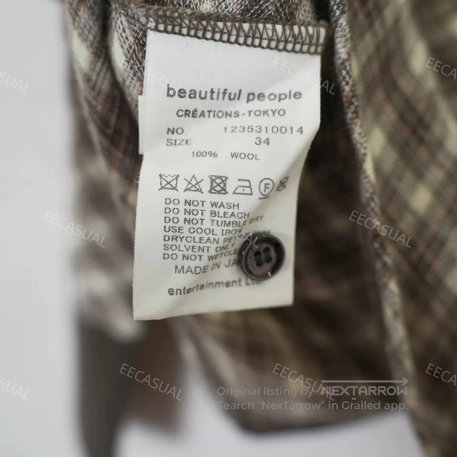 BP. Beautiful People Brown Plaid Wool Sweater. Size S / US 4 / IT 40 - 8 Thumbnail