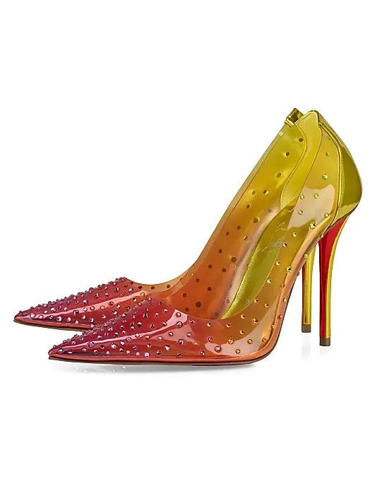 Christian Louboutin os11x0126 Miss Z 100mm Degrastrass PVC Pumps in Multicolor Size US 9.5 / IT 39.5 - 2 Thumbnail