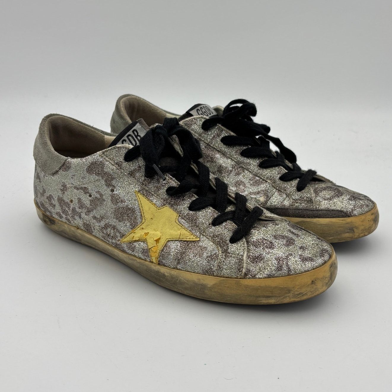 Golden Goose Golden Goose Superstar GGDB Glitter Leopard Sneakers 39 US 9 Size US 9 / IT 39 - 1 Thumbnail