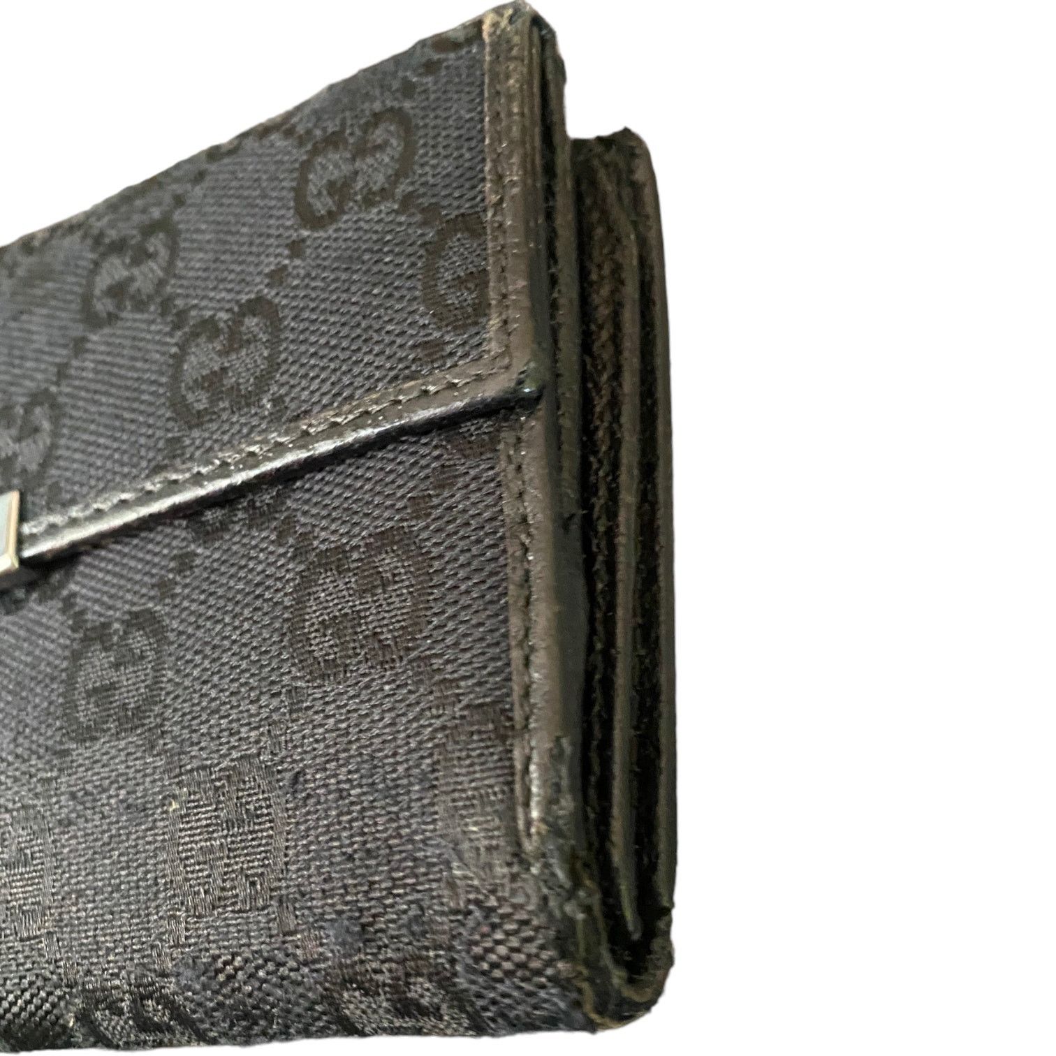 Gucci Gucci Black Authentic Monogram Canvas GG Snap Bifold Wallet Size ONE SIZE - 5 Thumbnail