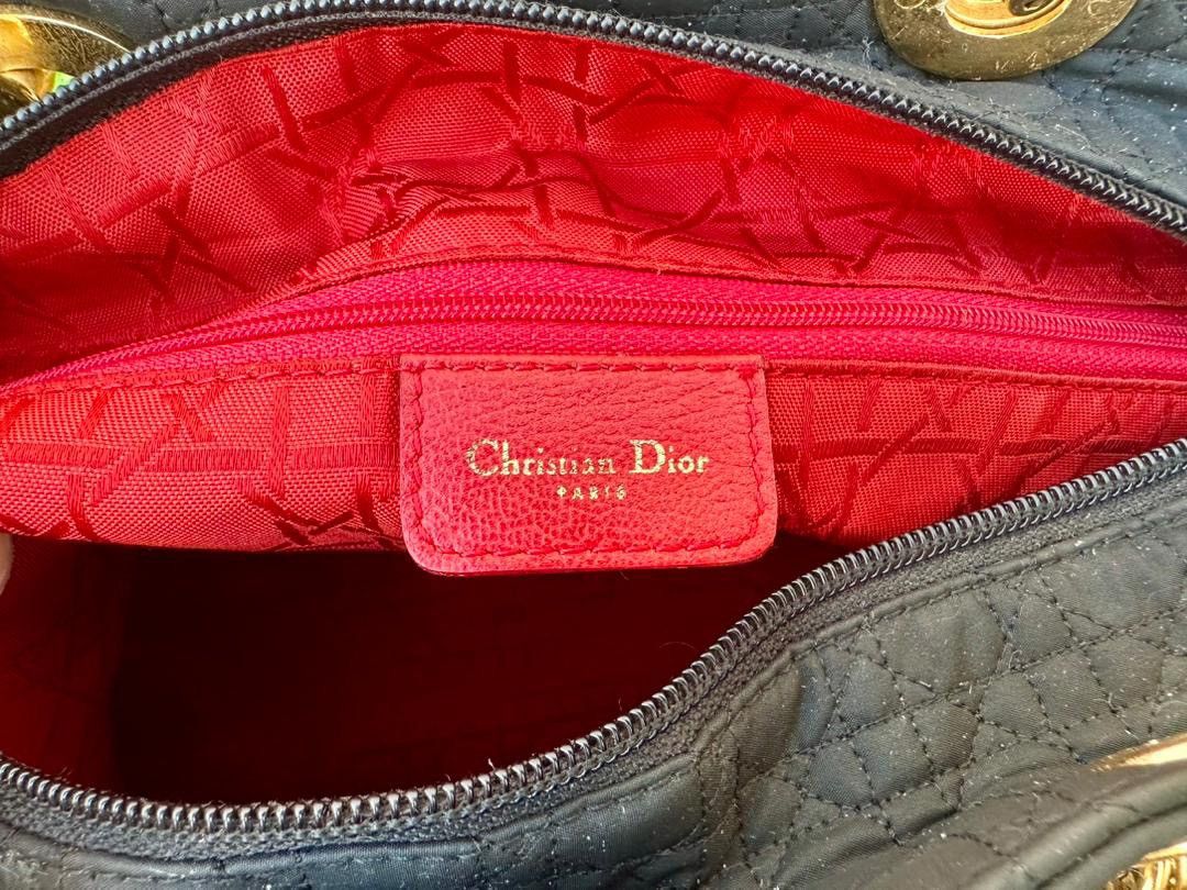 Dior Auth Christian Dior Lady Dior Quilted Nylon Cannage Size ONE SIZE - 6 Thumbnail