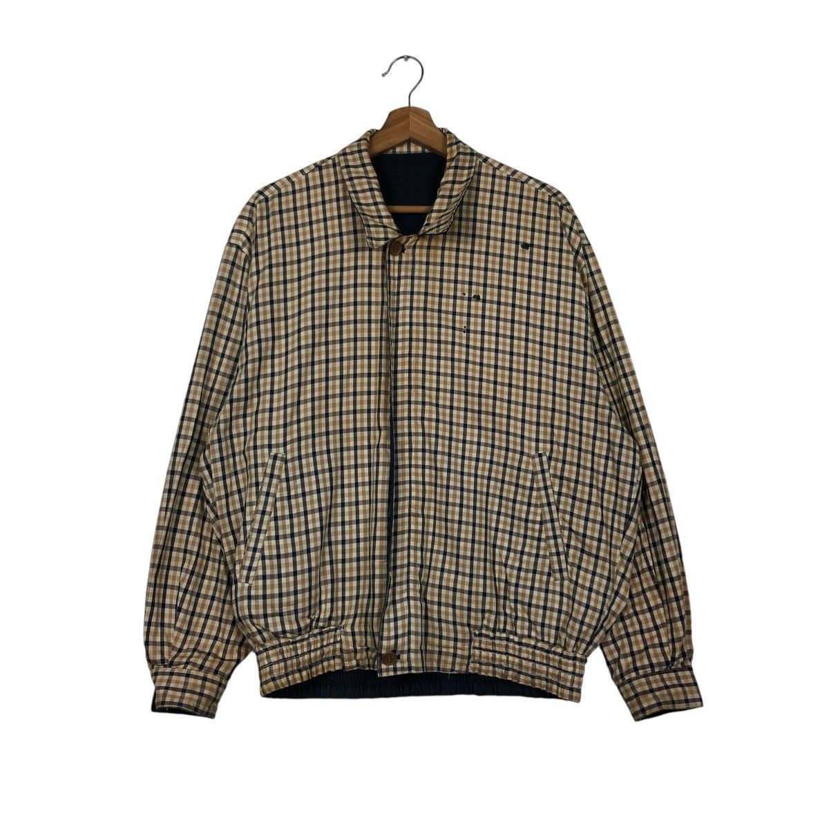 Japanese Brand 🔥VINTAGE BOMBER JACKET REVERSIBLE AQUASCUTUM OF LONDON Size US L / EU 52-54 / 3 - 17 Thumbnail