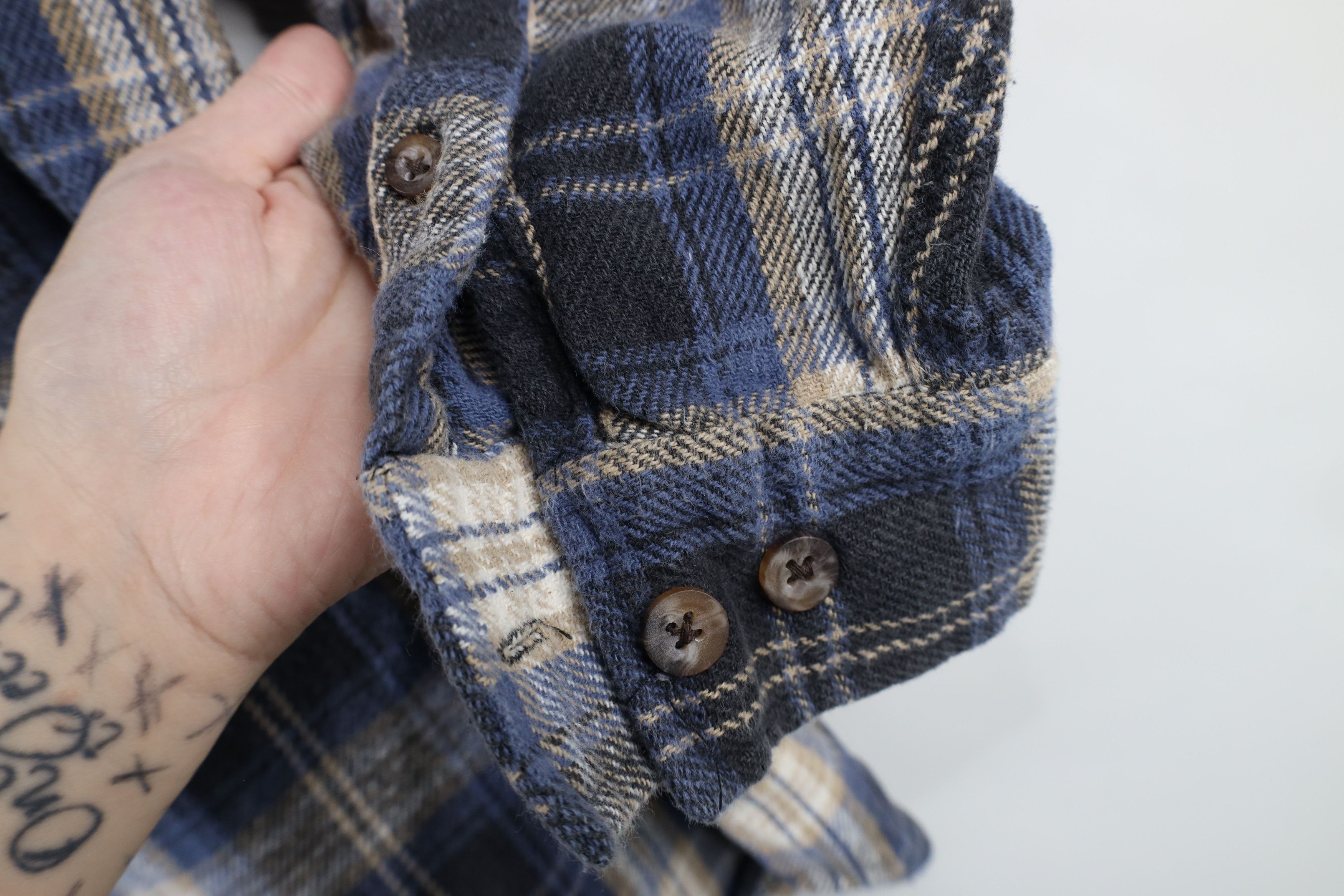 Vintage Vintage 90s Streetwear Heavyweight Button Shirt Cotton Size US XL / EU 56 / 4 - 4 Thumbnail