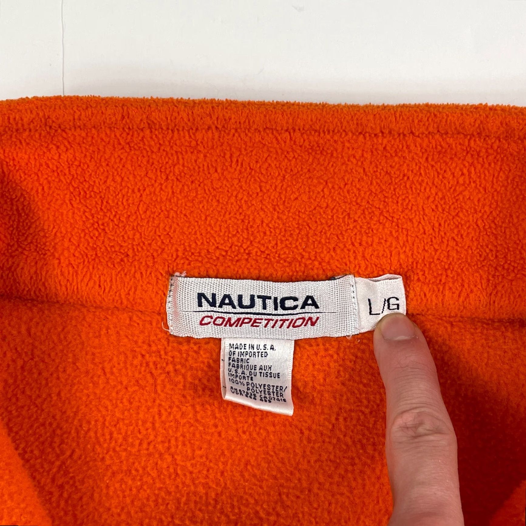 Nautica VINTAGE Nautica Jacket Mens Large Orange Competition Fleece 1/4 Zip Hiking USA Size US L / EU 52-54 / 3 - 7 Thumbnail