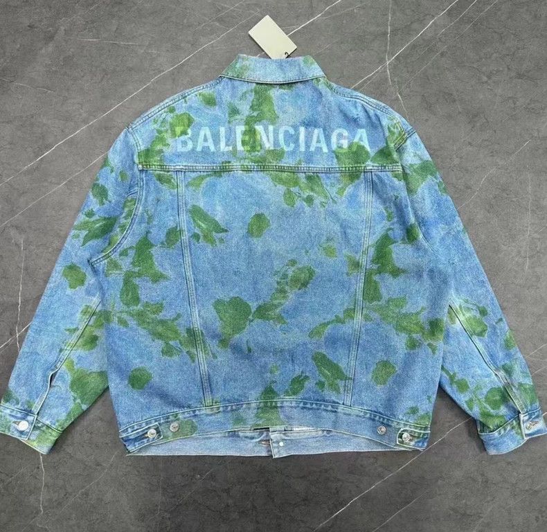 Balenciaga Balenciaga size 36 Moss print denim jacket Size US S / EU 44-46 / 1 - 1 Thumbnail