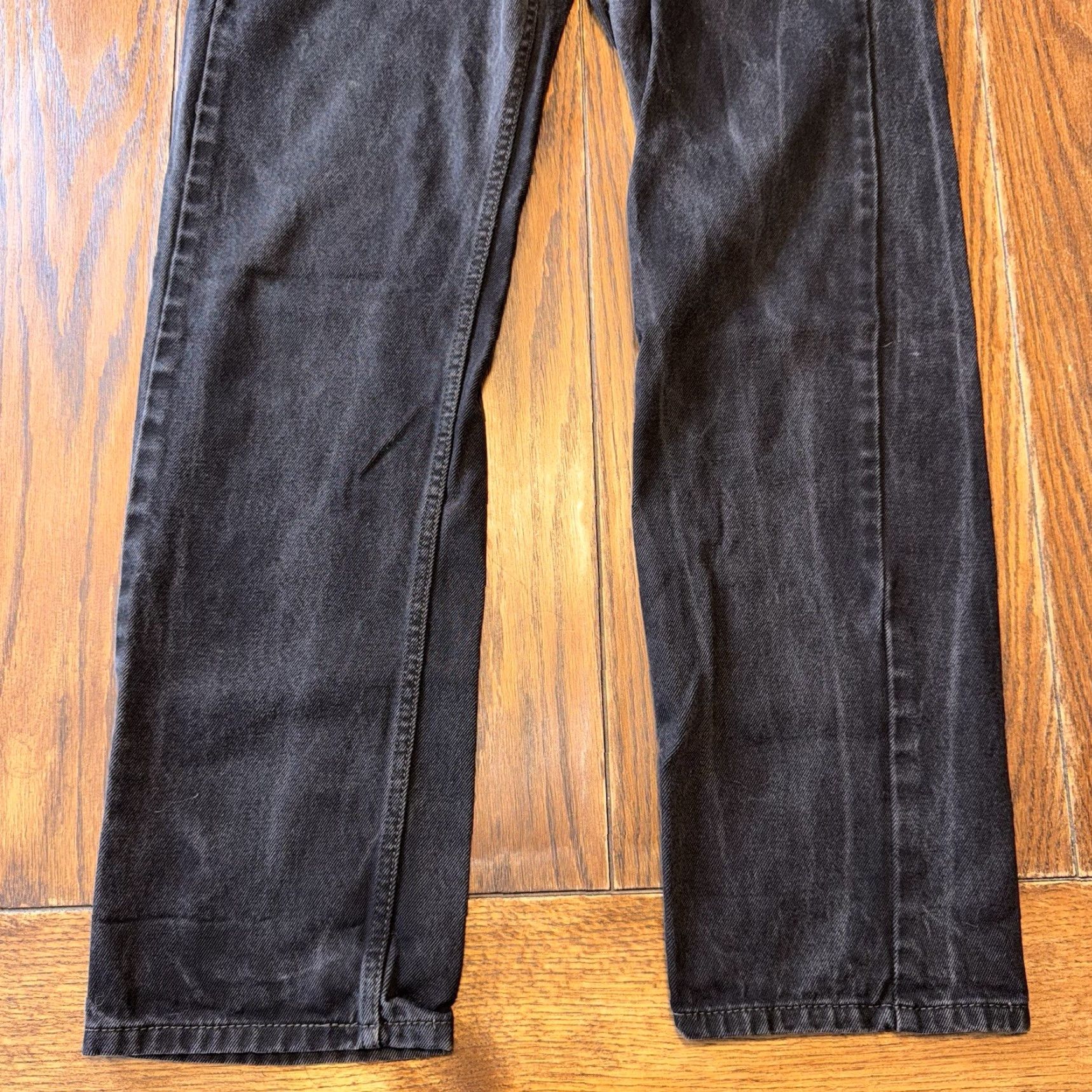 Levi's Levi's 505 Jeans Mens 33x32 Black Denim Mid Rise Regular Fit Jeans Size US 33 - 2 Thumbnail