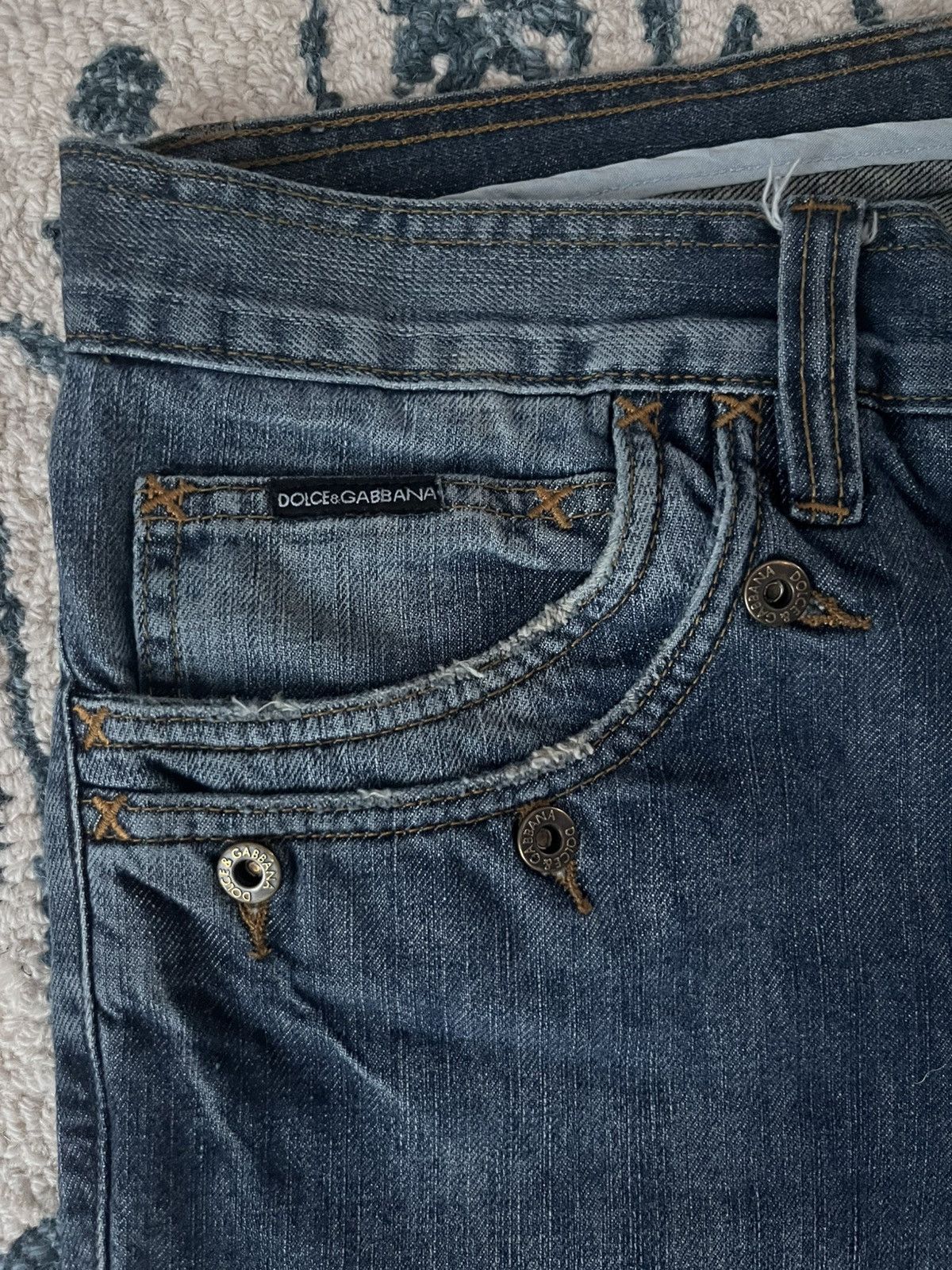 Dolce & Gabbana Dolce & Gabbana Distressed Denim Size US 36 / EU 52 - 4 Thumbnail