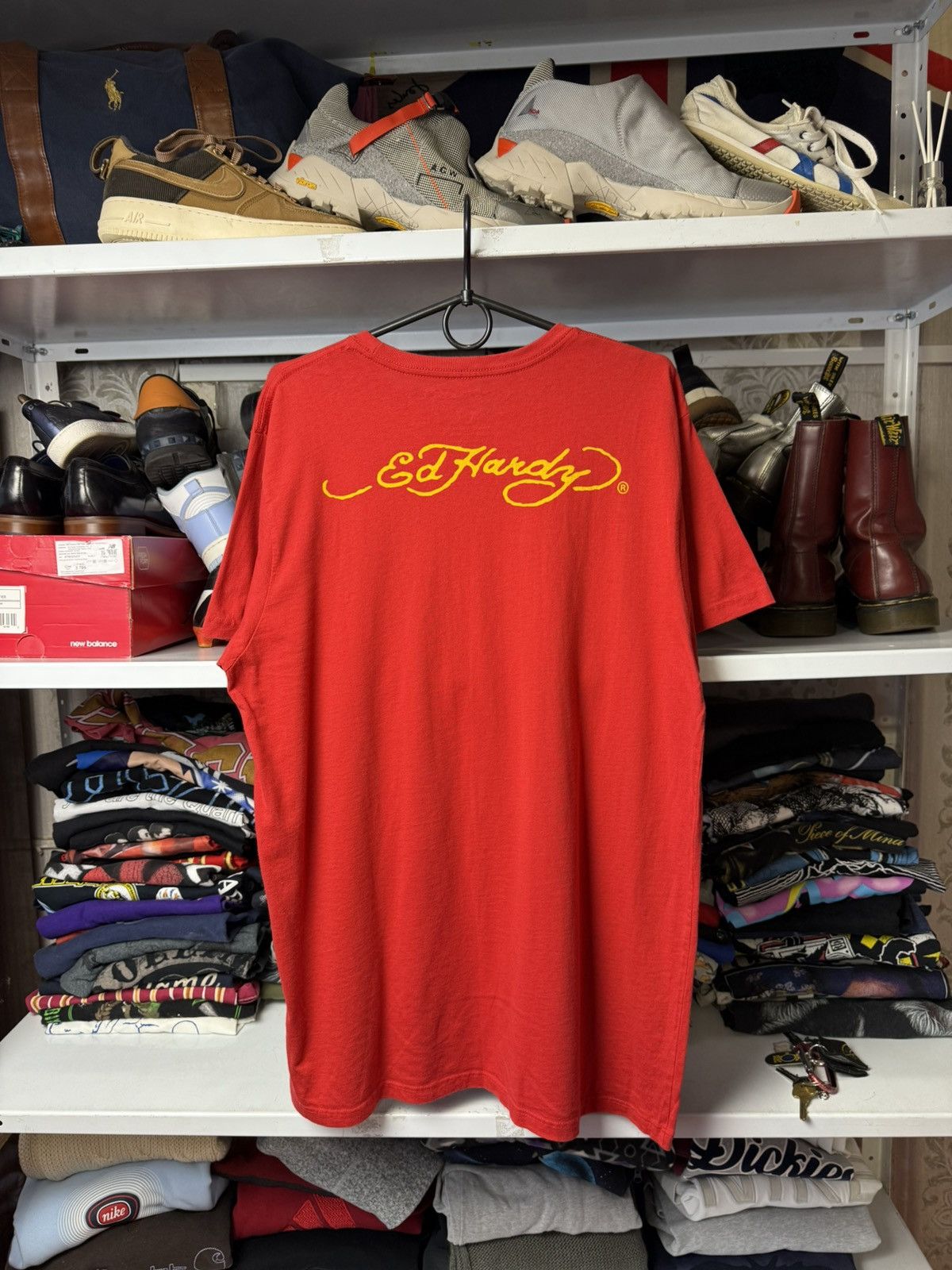 Christian Audigier Rare Mens Vintage Ed Hardy T-shirt big logo Skulls Tee Y2K Size US XL / EU 56 / 4 - 3 Thumbnail