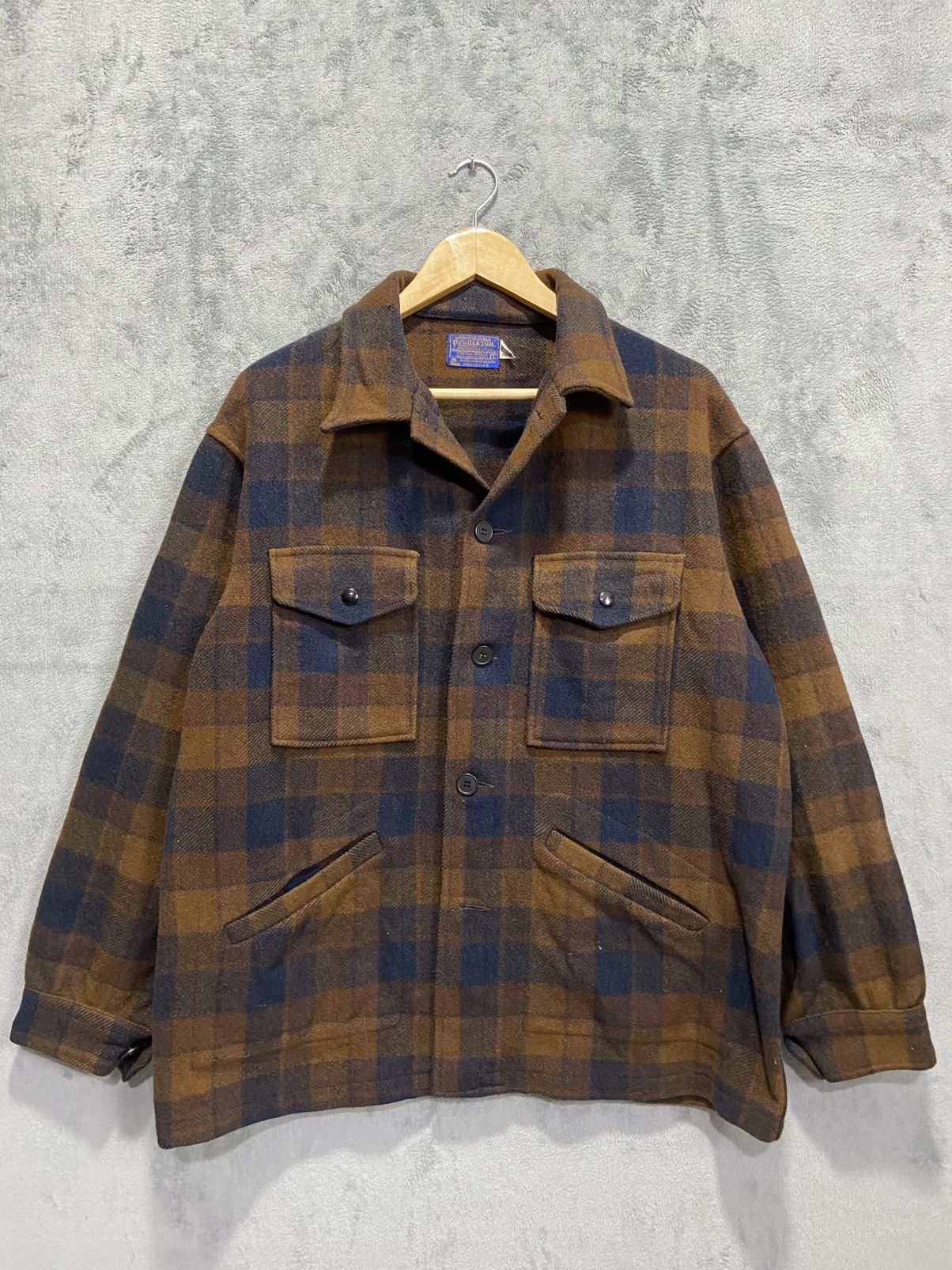 Pendleton Vintage 90’s Pendleton Virgin Wool Plaid Jacket Size US L / EU 52-54 / 3 - 1 Thumbnail