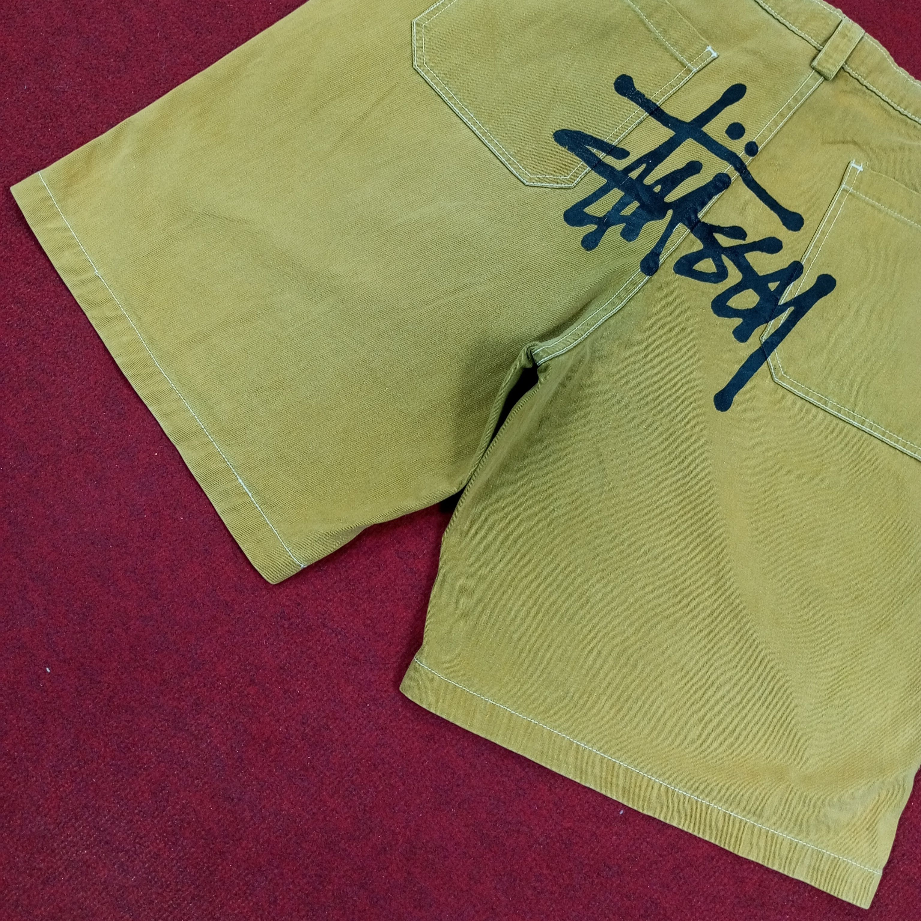 Stussy × Vintage Stussy Streetwear Skateboard Custom Art Style Short Pants Size US 37 - 3 Thumbnail