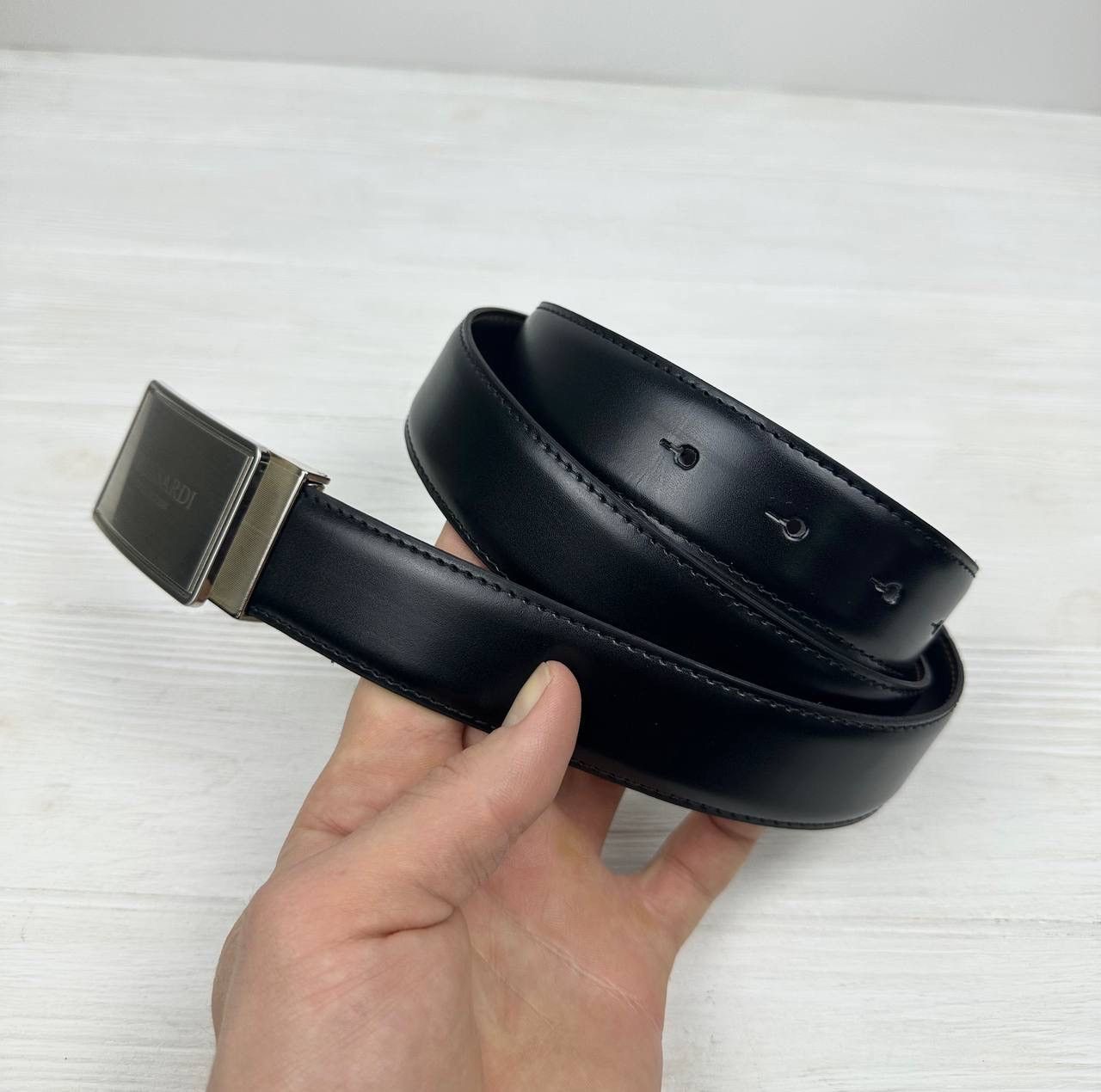 Trussardi Trussardi Collection Leather Belt Metal Buckle Made in Italy Size 38 - 6 Thumbnail