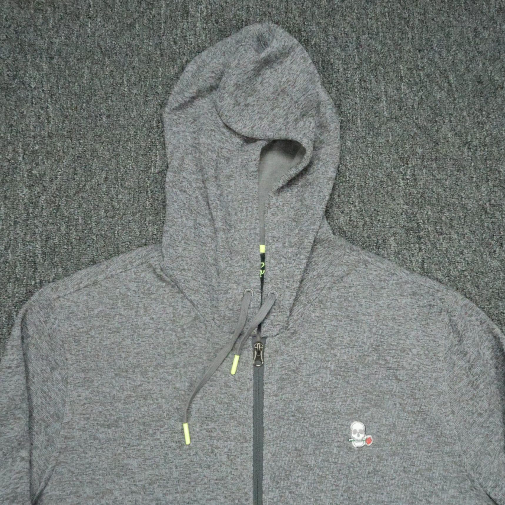 Robert Graham Robert Graham Hoodie Mens XL Gray Full Zip Hooded Skull Rose Sweater Classic Fit Size US XL / EU 56 / 4 - 2 Thumbnail