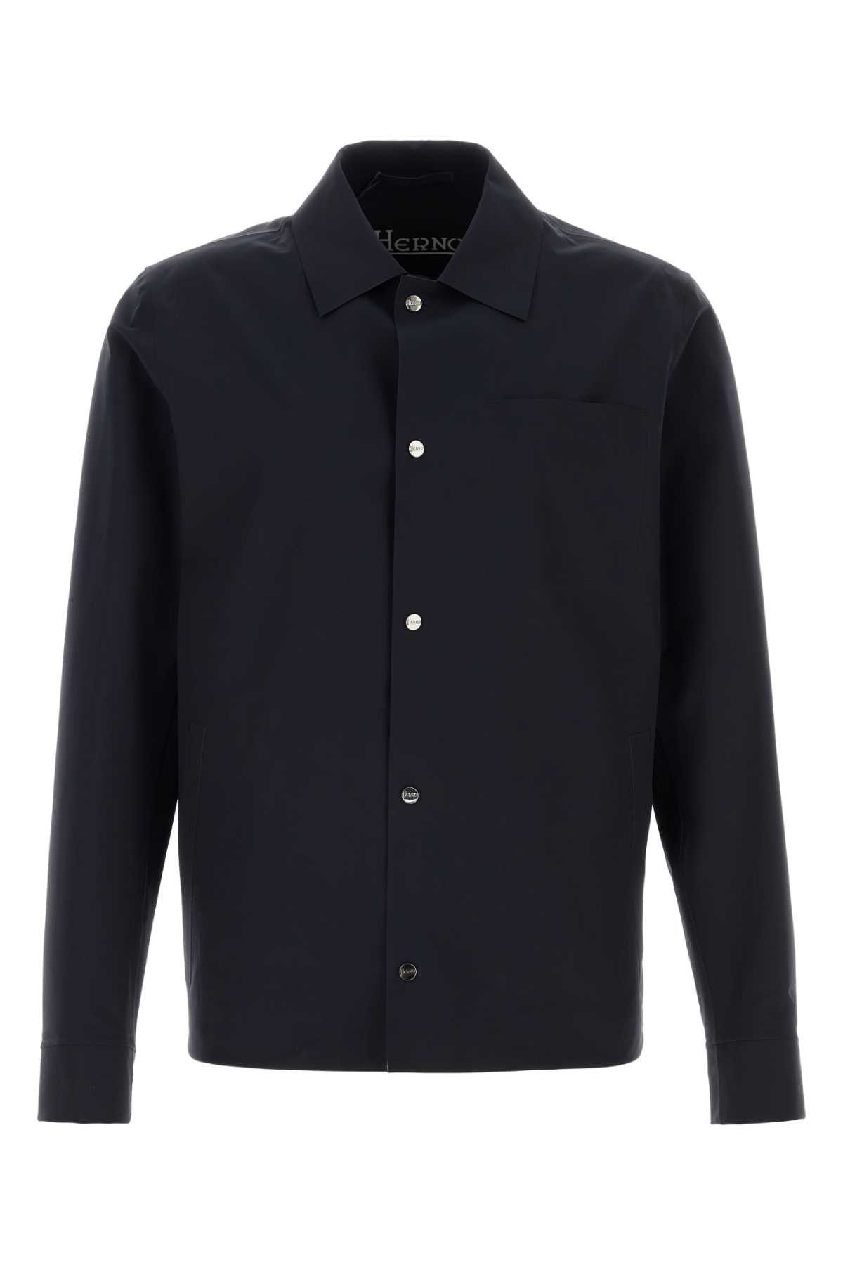 Herno Navy Blue Stretch Nylon Windbreaker Size US XL / EU 56 / 4 - 1 Thumbnail