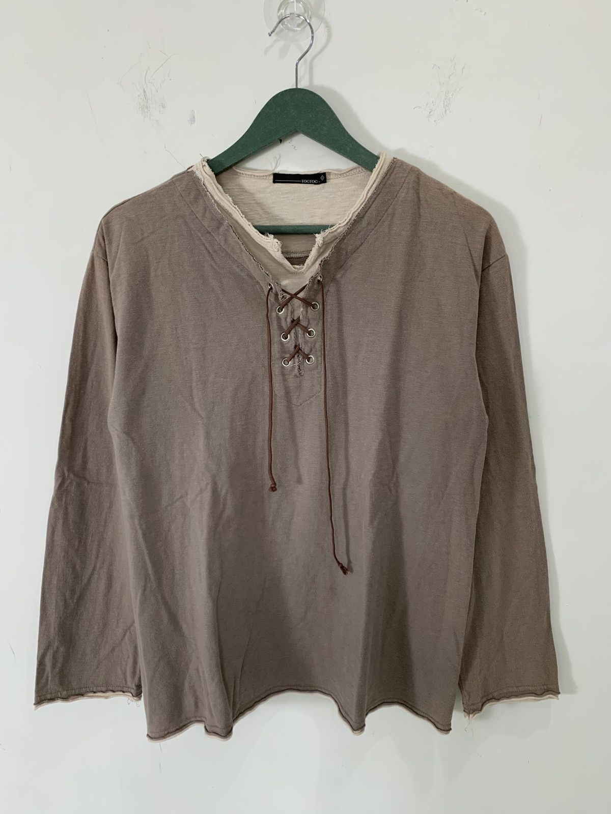 KMRii japanese gothic y2k style toctoc lace up longsleeve ifsx lgb Size US M / EU 48-50 / 2 - 11 Thumbnail