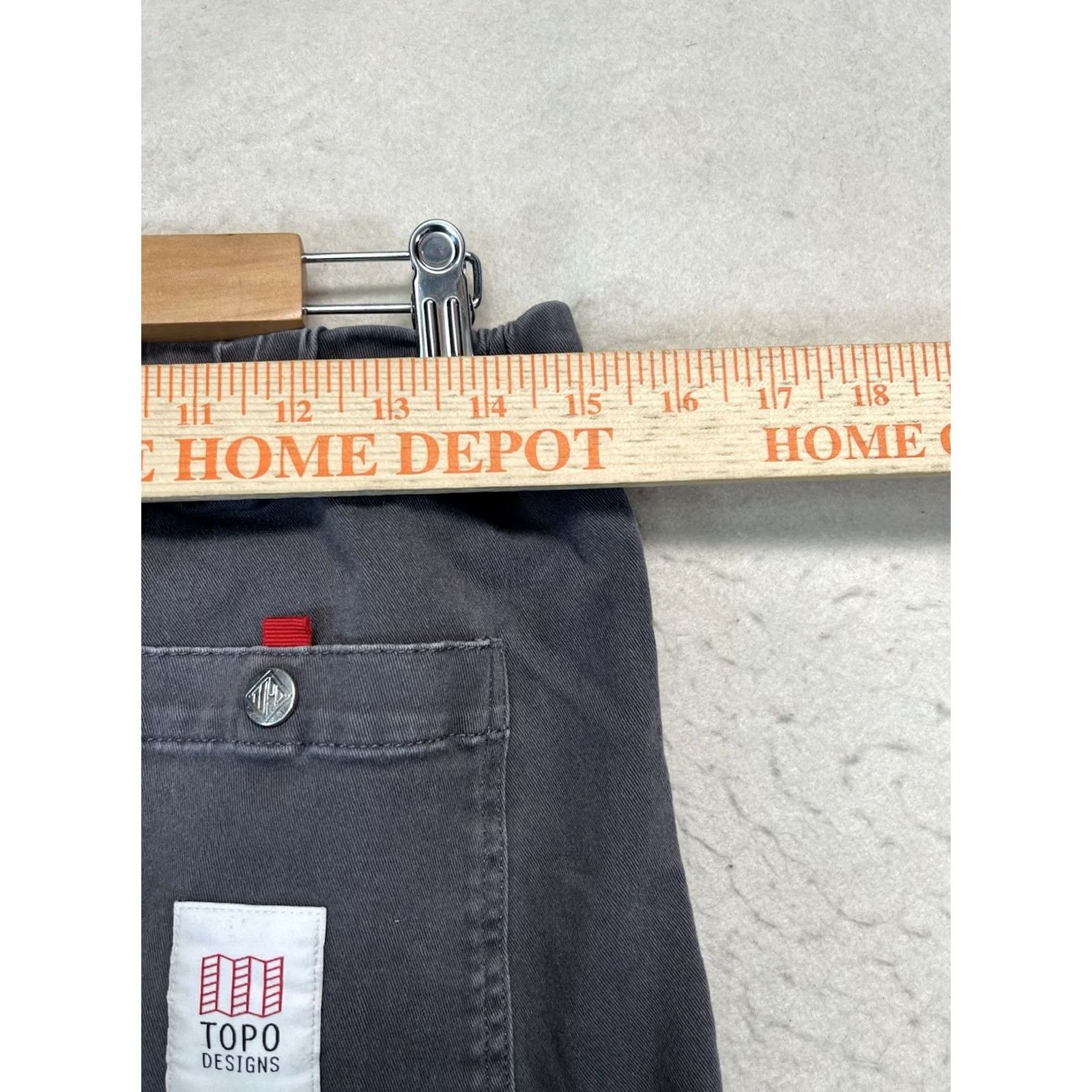 Topo Designs Topo Designs Pants Gray Belted Stretch Trekking Hiking Men's Medium Size US 31 - 3 Thumbnail