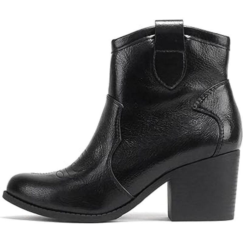 Other Soda Women's Black Faux Leather Western Cowboy Boots Size 7 Size US 7 / IT 37 - 1 Thumbnail