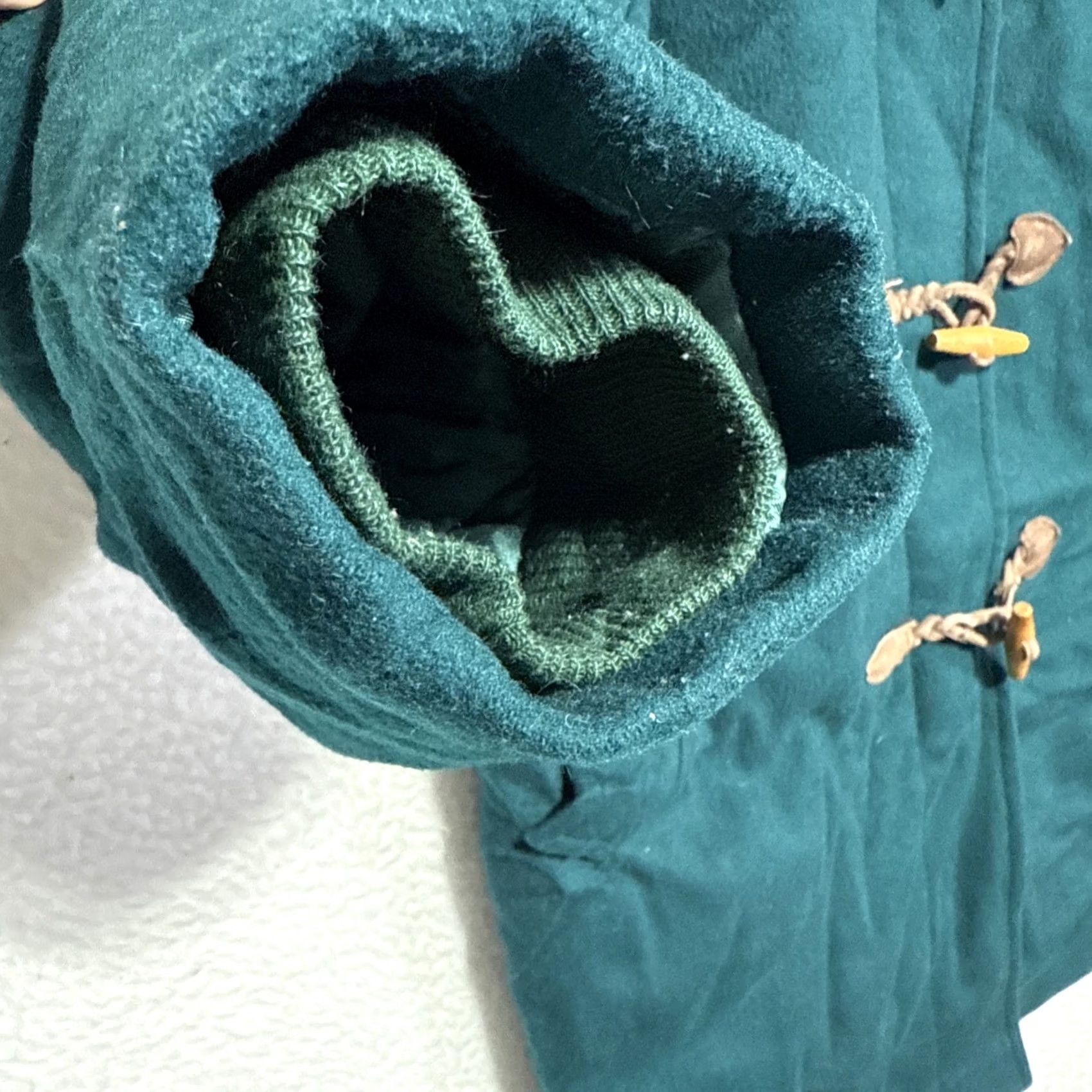 Vintage VINTAGE L.L. Bean Wool Duffle Coat Jacket Womens Size L Green Toggle Long Sleeve Size L / US 10 / IT 46 - 3 Thumbnail