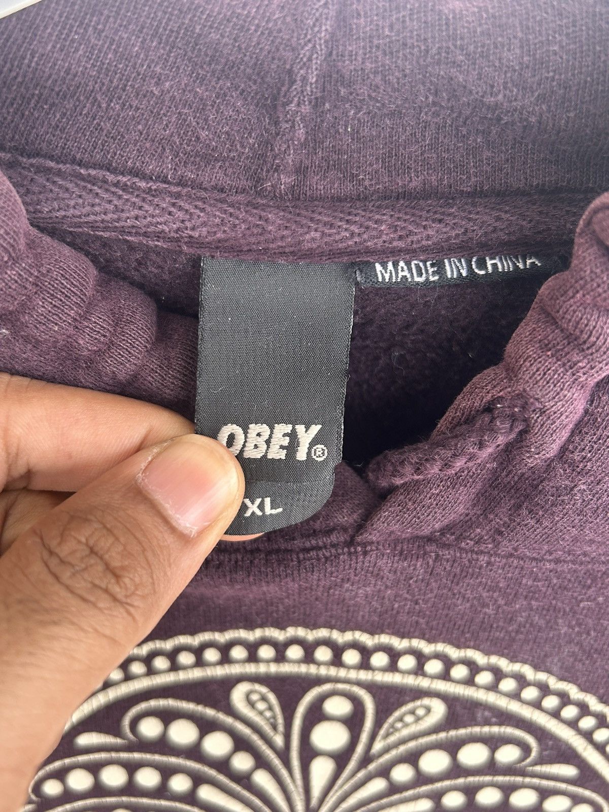 Obey Obey hoodie purple fronthit skeleton Size US M / EU 48-50 / 2 - 4 Thumbnail