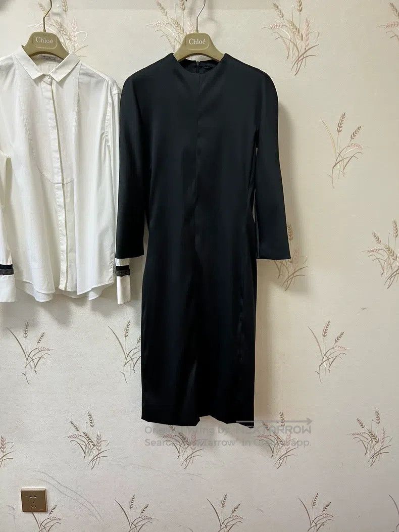 The Row The Row Black long-sleeved dress Size S / US 4 / IT 40 - 2 Thumbnail
