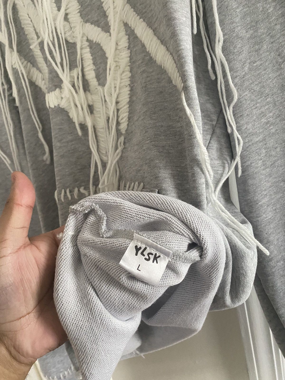 Other (YLSK) youlovesk Grey Stitched Hoodie Size US M / EU 48-50 / 2 - 4 Thumbnail