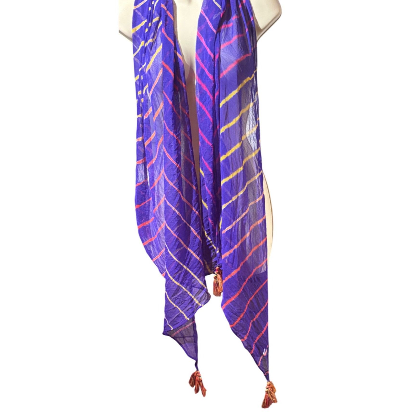 Other INC International Concepts INC Tie-Dyed Stripes Bias Scarf, Size ONE SIZE - 10 Thumbnail