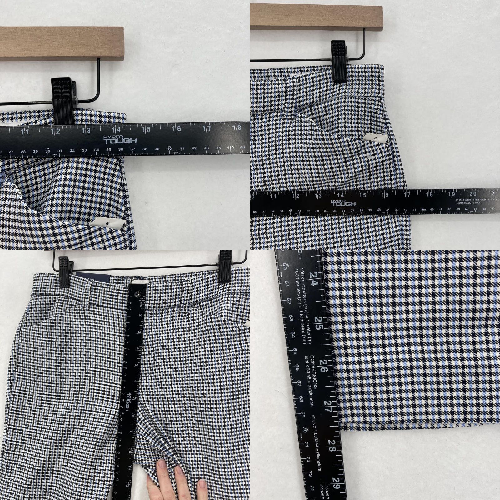 Gap GAP Pants Womens 2 Black Houndstooth Signature Skinny Ankle Stretch Mid Rise NWT Size 26" / US 2 / IT 38 - 8 Thumbnail