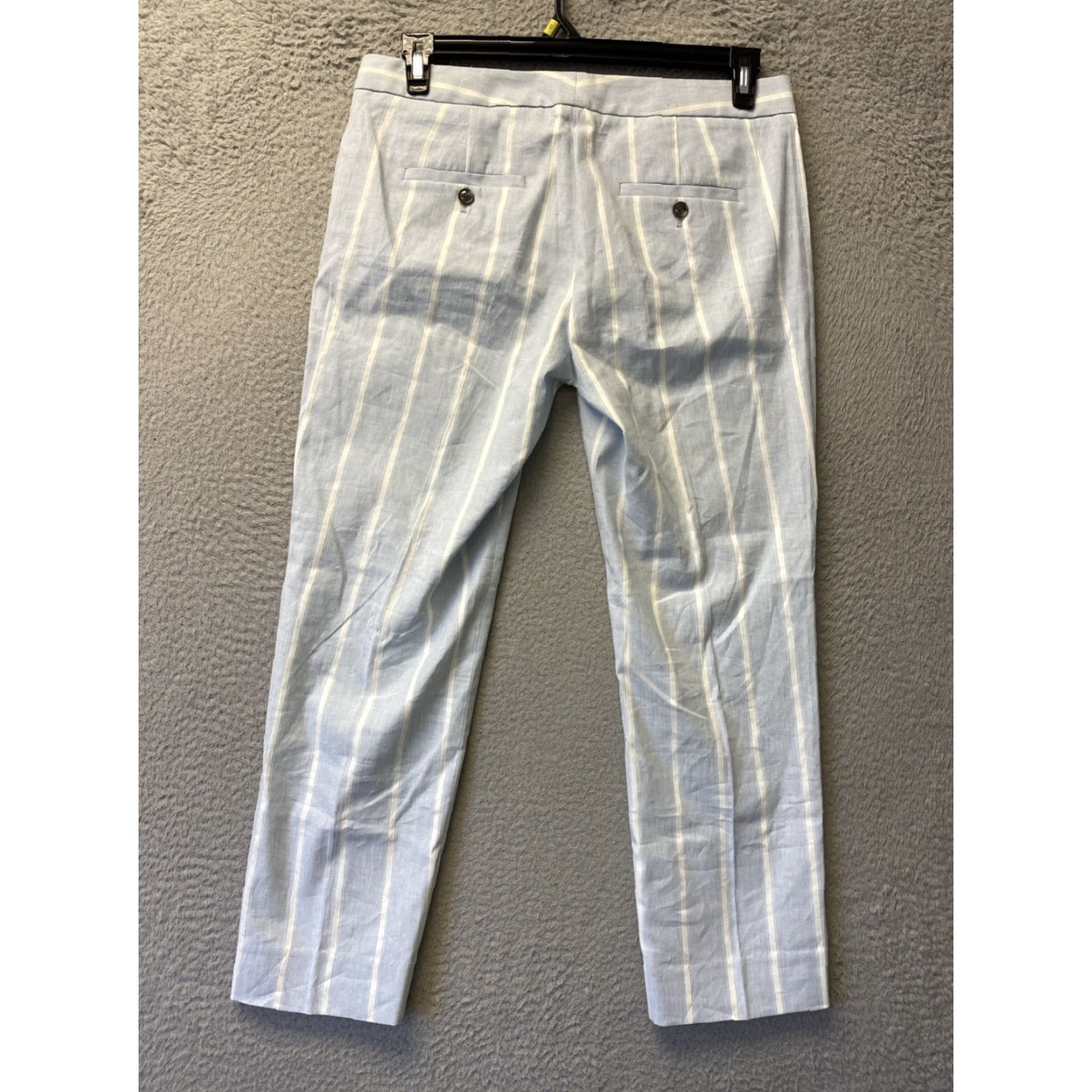 Banana Republic Vintage Banana Republic Linen Blend Pants Women Size 6 Striped Blue White Casual Dress Size 28" / US 6 / IT 42 - 7 Thumbnail