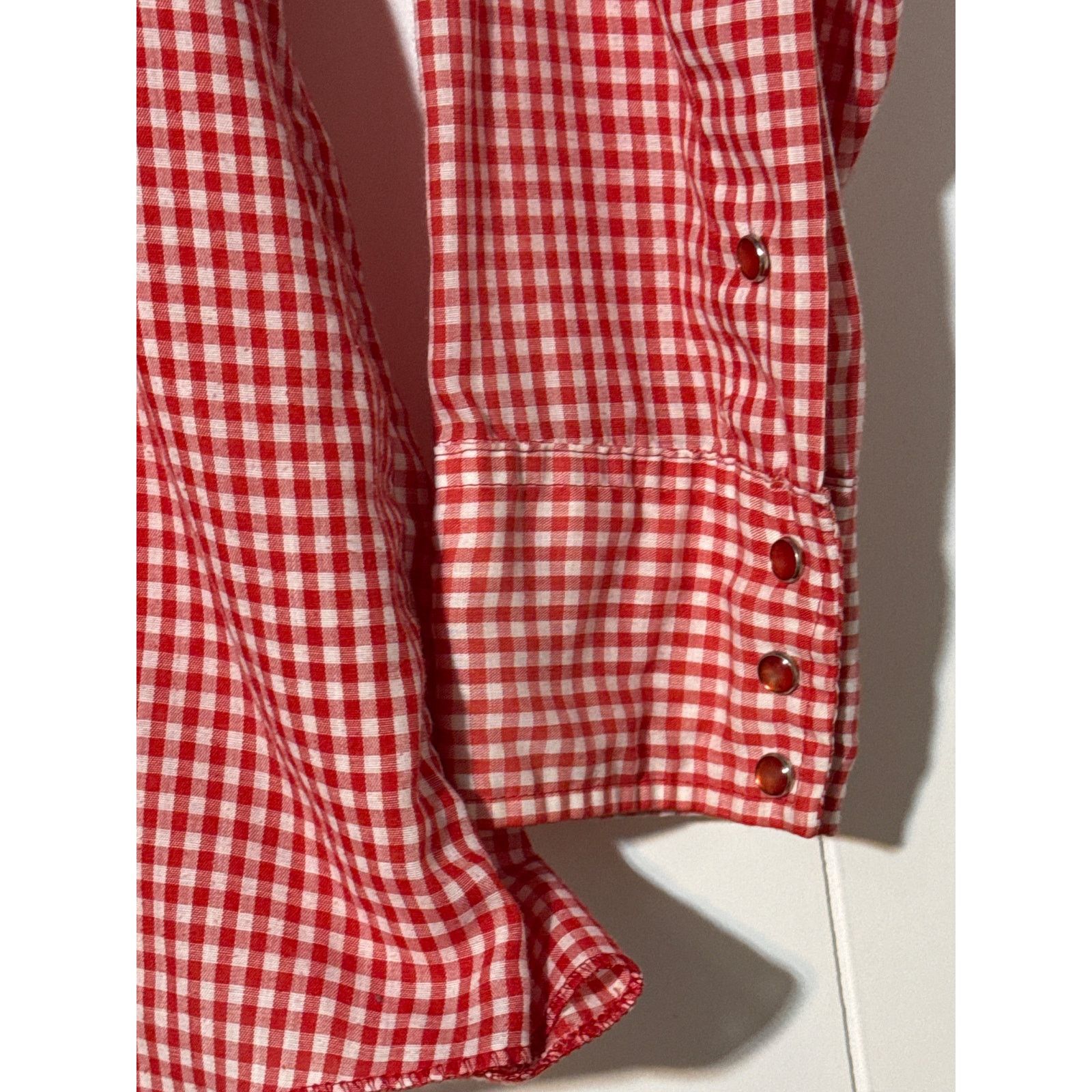 Dickies Dickson-Jenkins Vintage Red Gingham Pearl Snap Shirt USA L Size US L / EU 52-54 / 3 - 5 Thumbnail